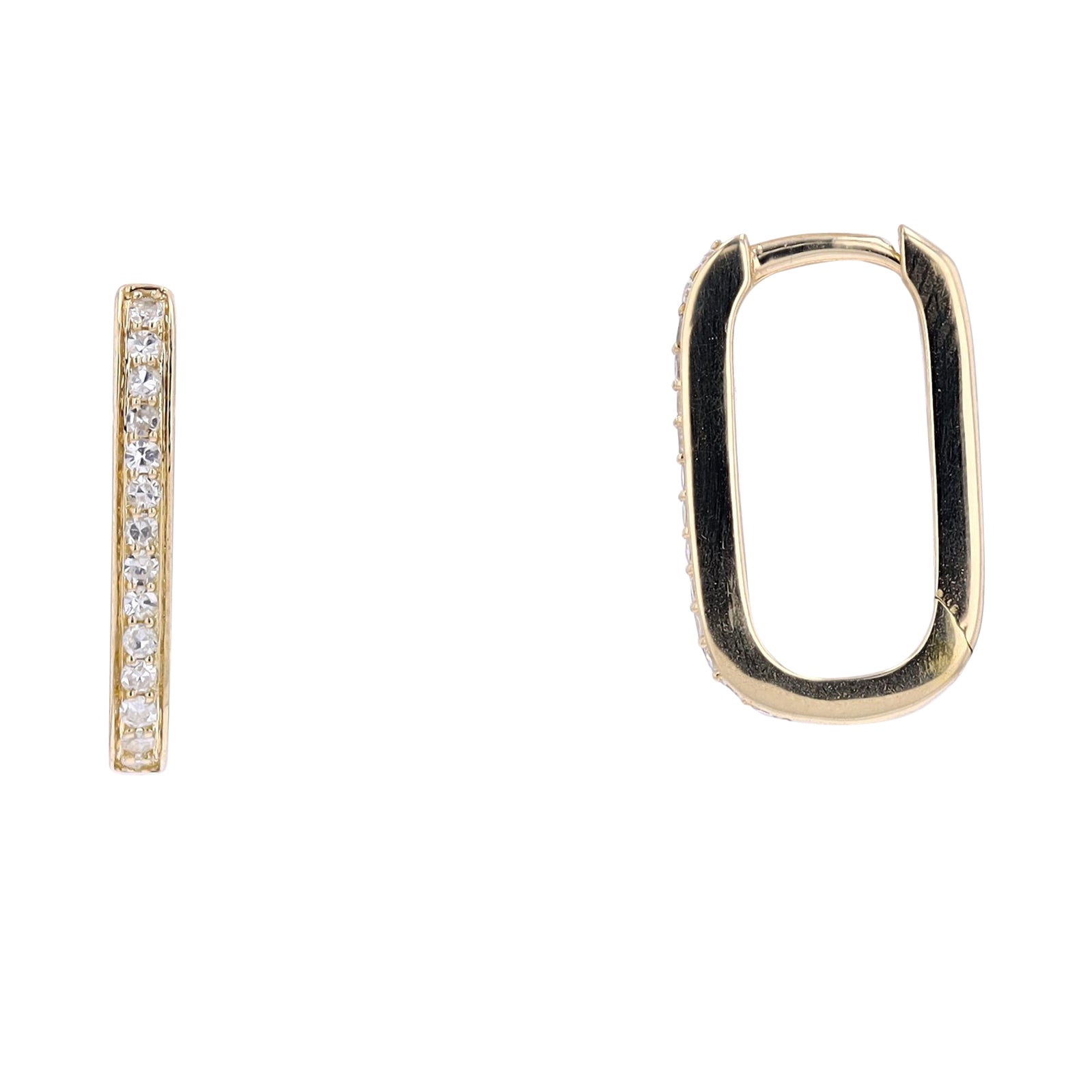 14K .20 CTW Diamond Oval Hoops<p><strong>More Colors Available</p></strong>