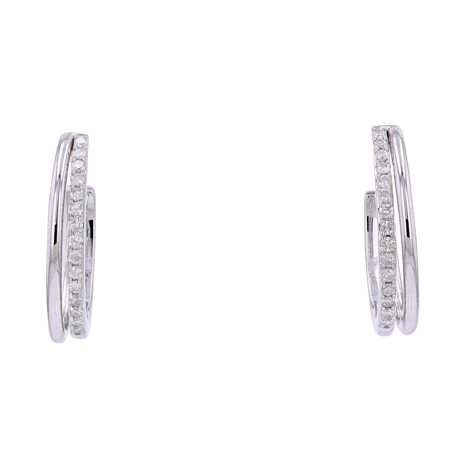 10K WG .33 CTW Diamond C-Hoops