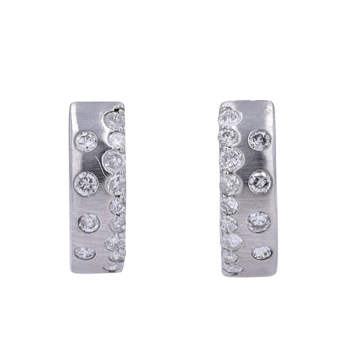 14K WG .35 CTW Diamond Huggies