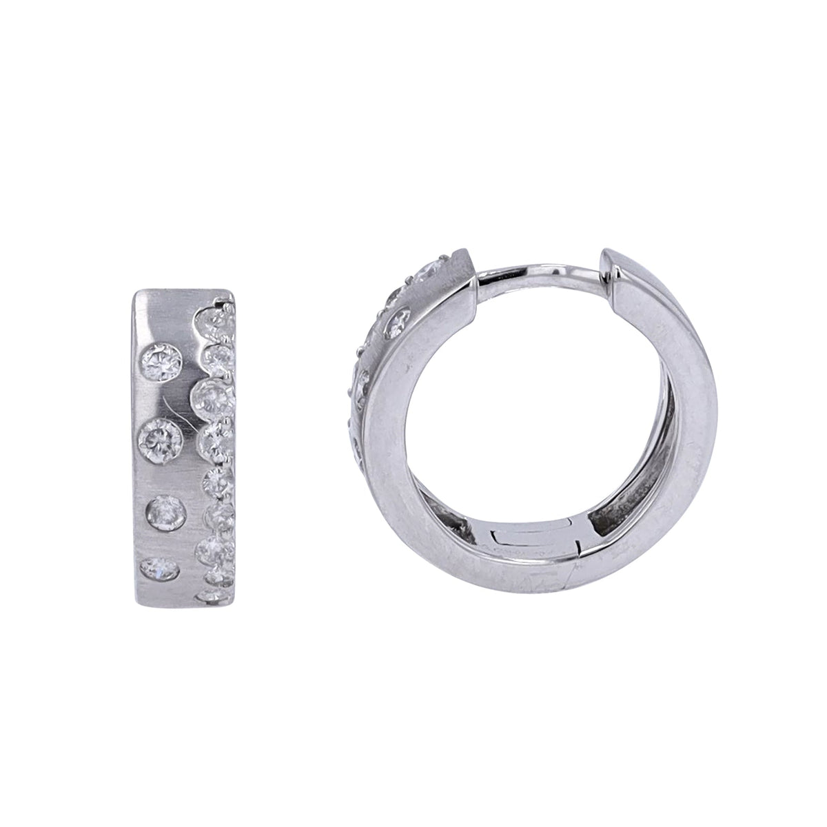 14K WG .35 CTW Diamond Huggies