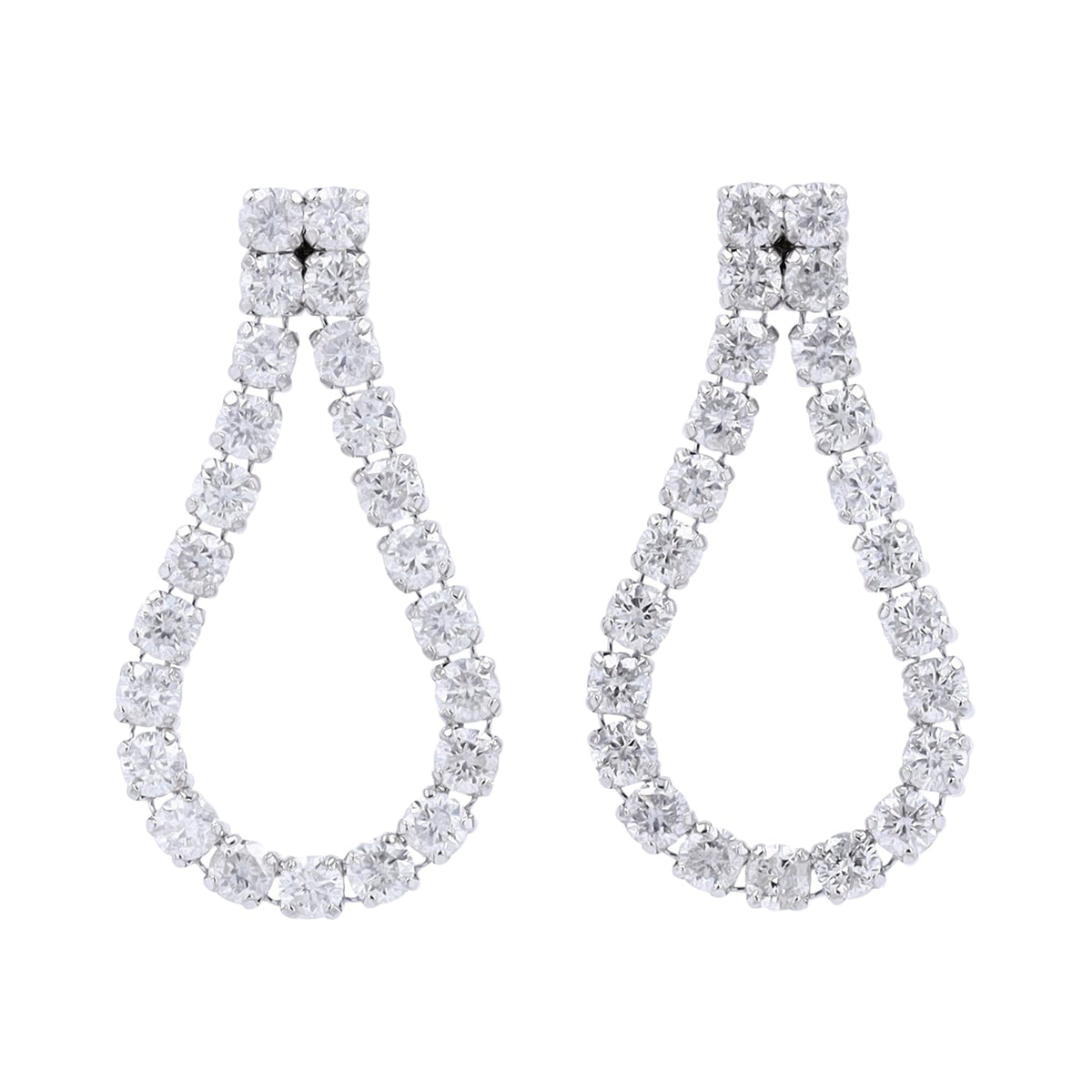 14K WG 2 CT Diamond Earrings