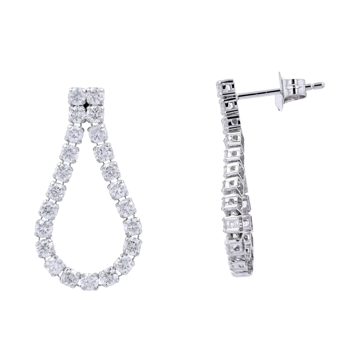 14K WG 2 CT Diamond Earrings