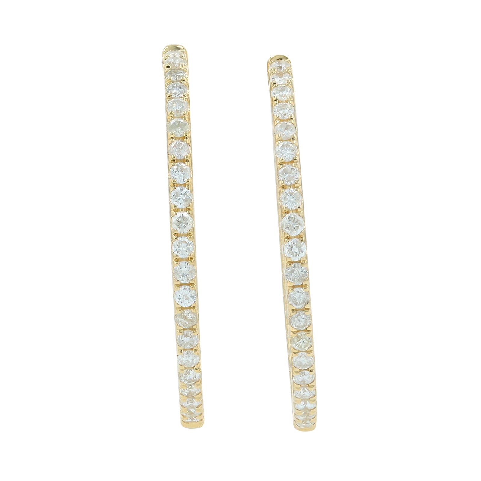 14K 1.50 CT Diamond Inside-Out Hoops<p><strong>More Colors Available</p></strong>