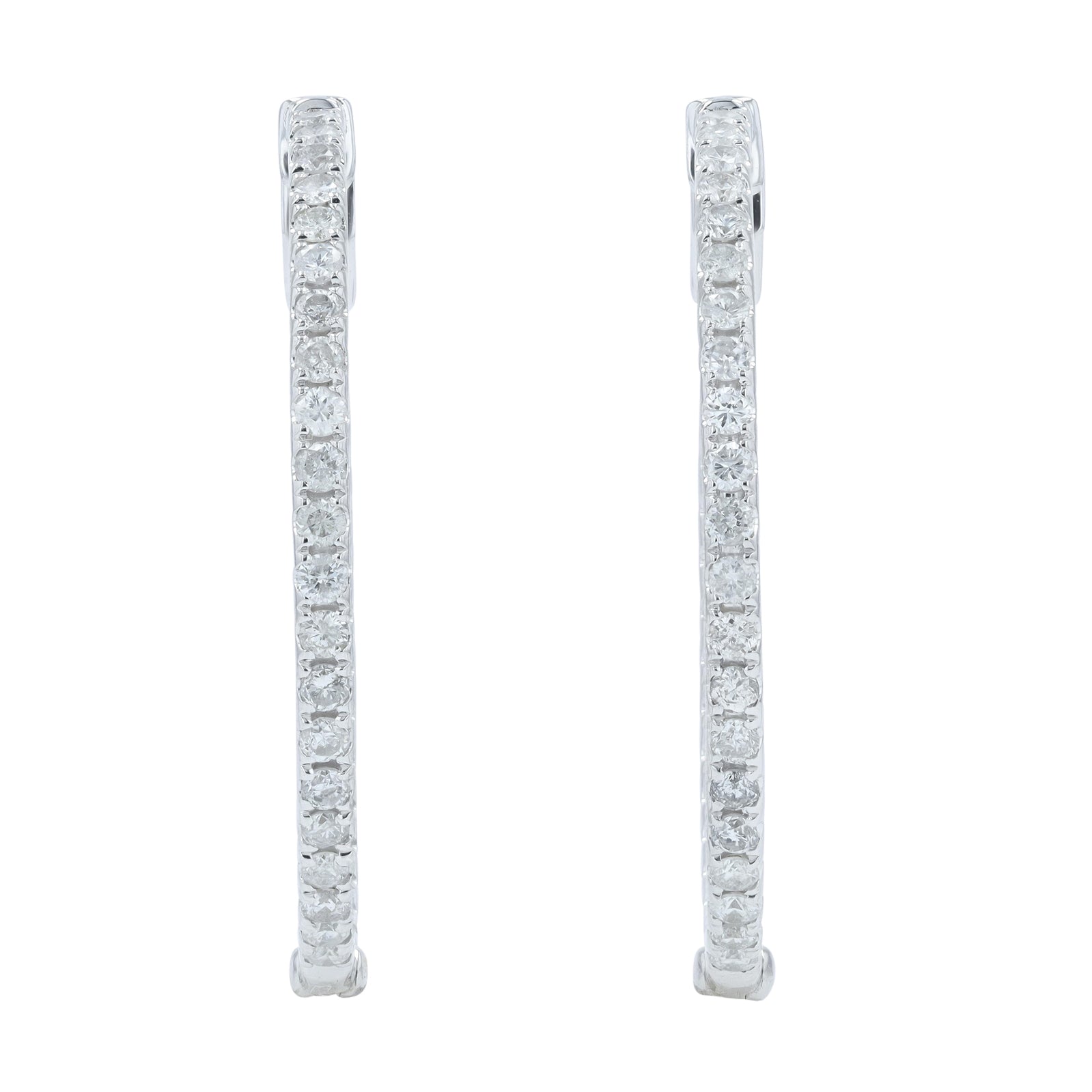14K 1.50 CT Diamond Inside-Out Hoops<p><strong>More Colors Available</p></strong>