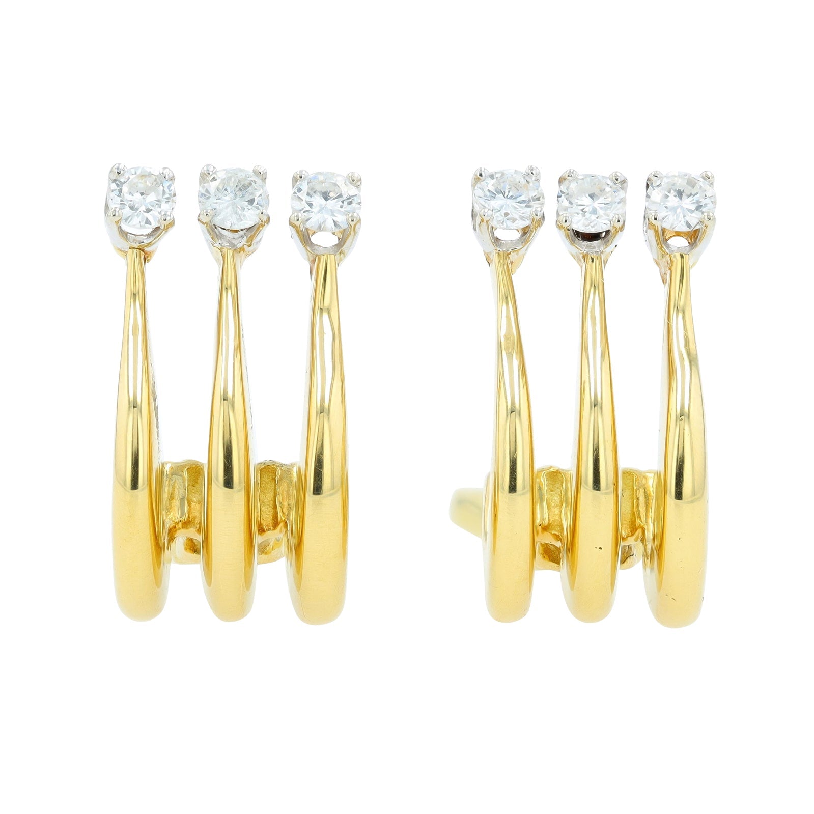 18K TT .52 CTW Diamond Earrings