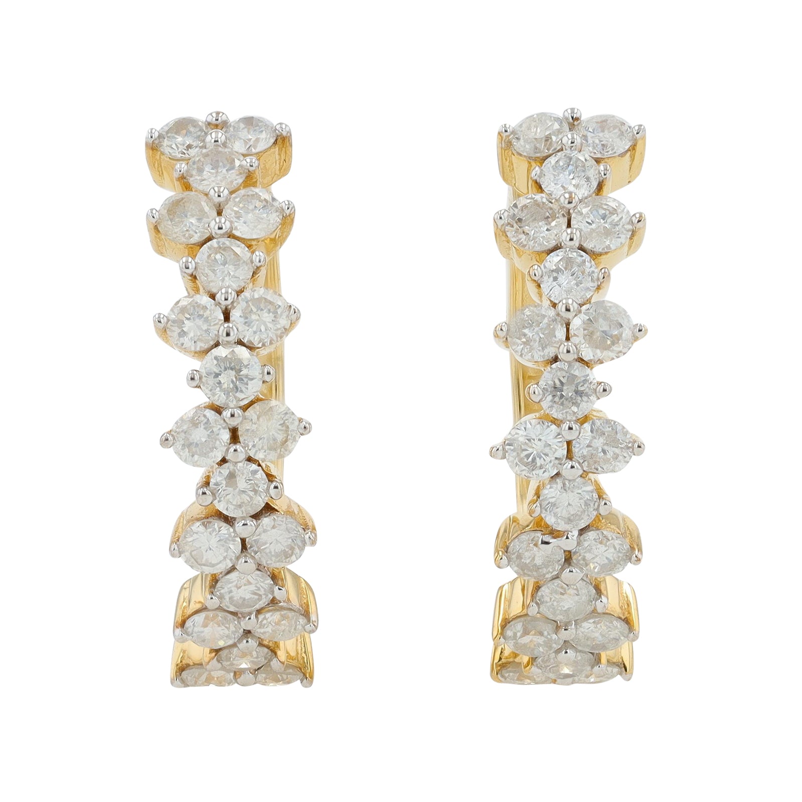 10K 1 CT Diamond Hoops<p><strong>More Colors Available</p></strong>