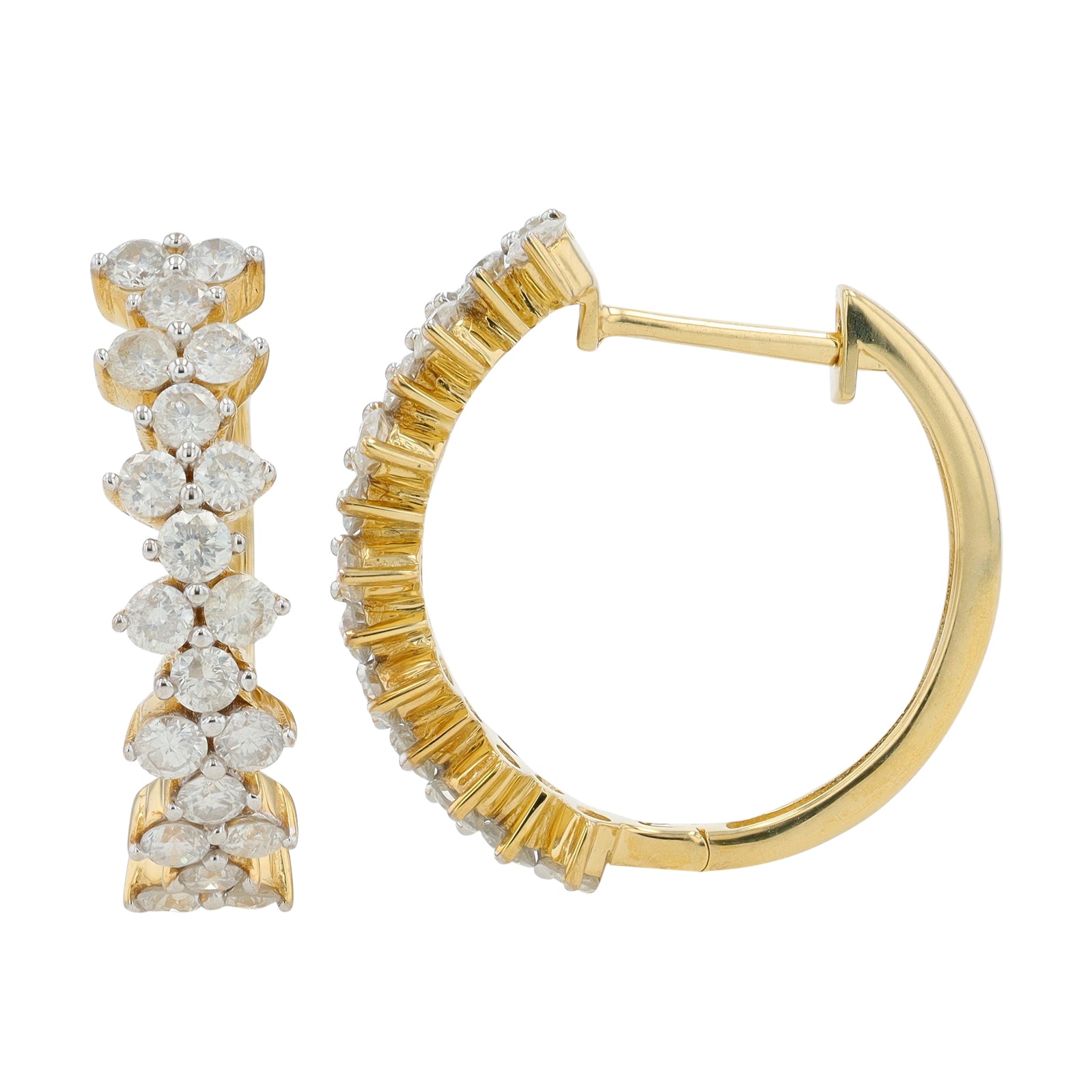 10K 1 CT Diamond Hoops<p><strong>More Colors Available</p></strong>