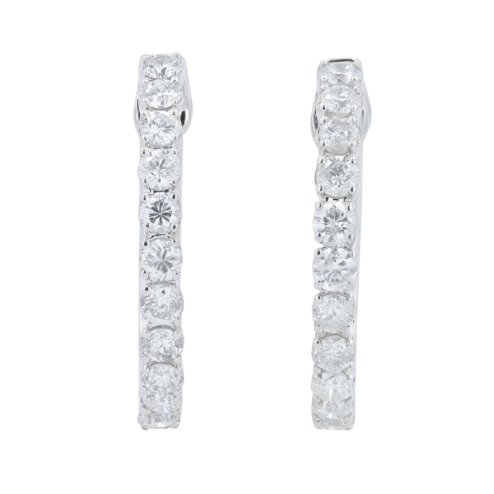 14K 0.80 CTW Diamond Hoops<p><strong>More Colors Available</p></strong>