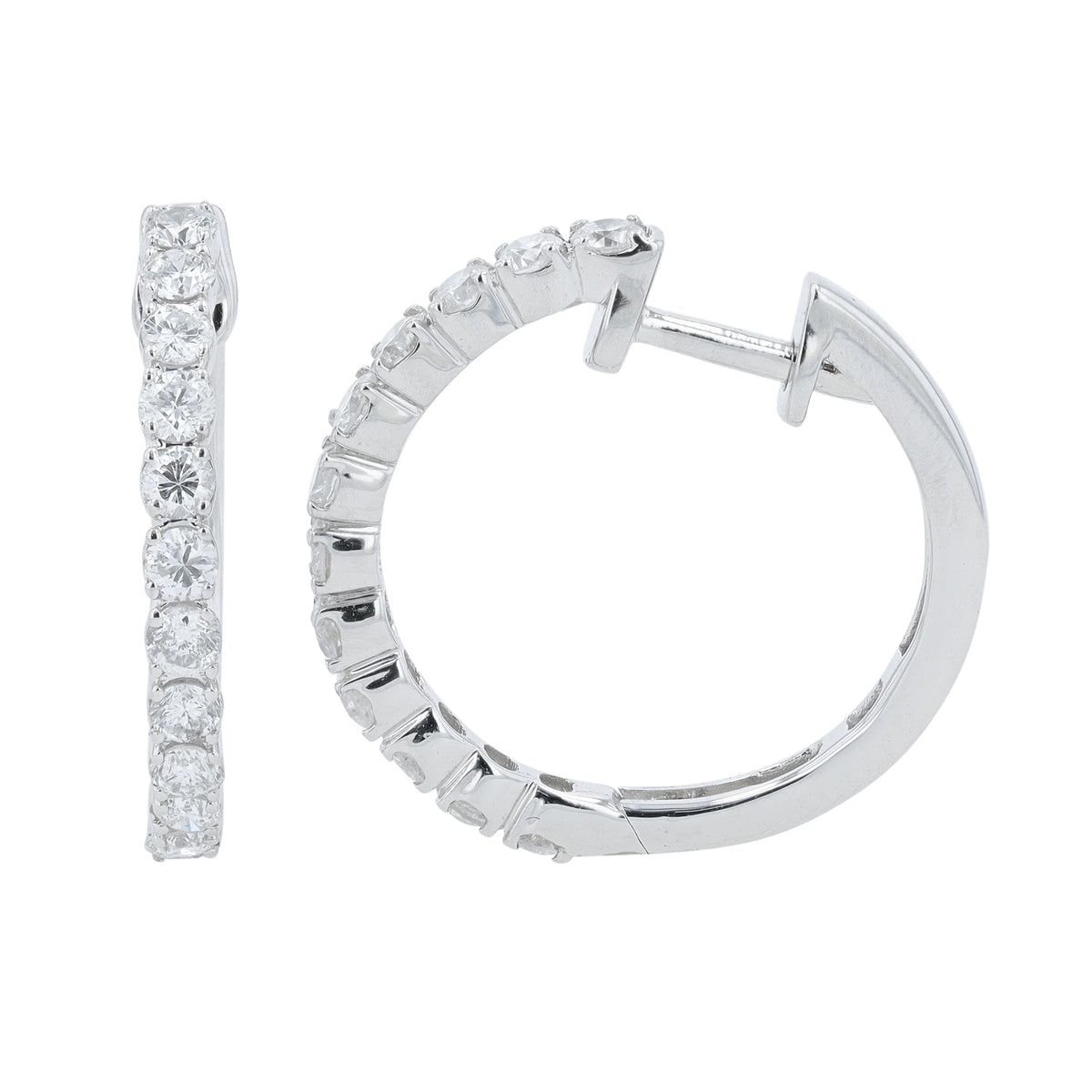14K 0.80 CTW Diamond Hoops<p><strong>More Colors Available</p></strong>