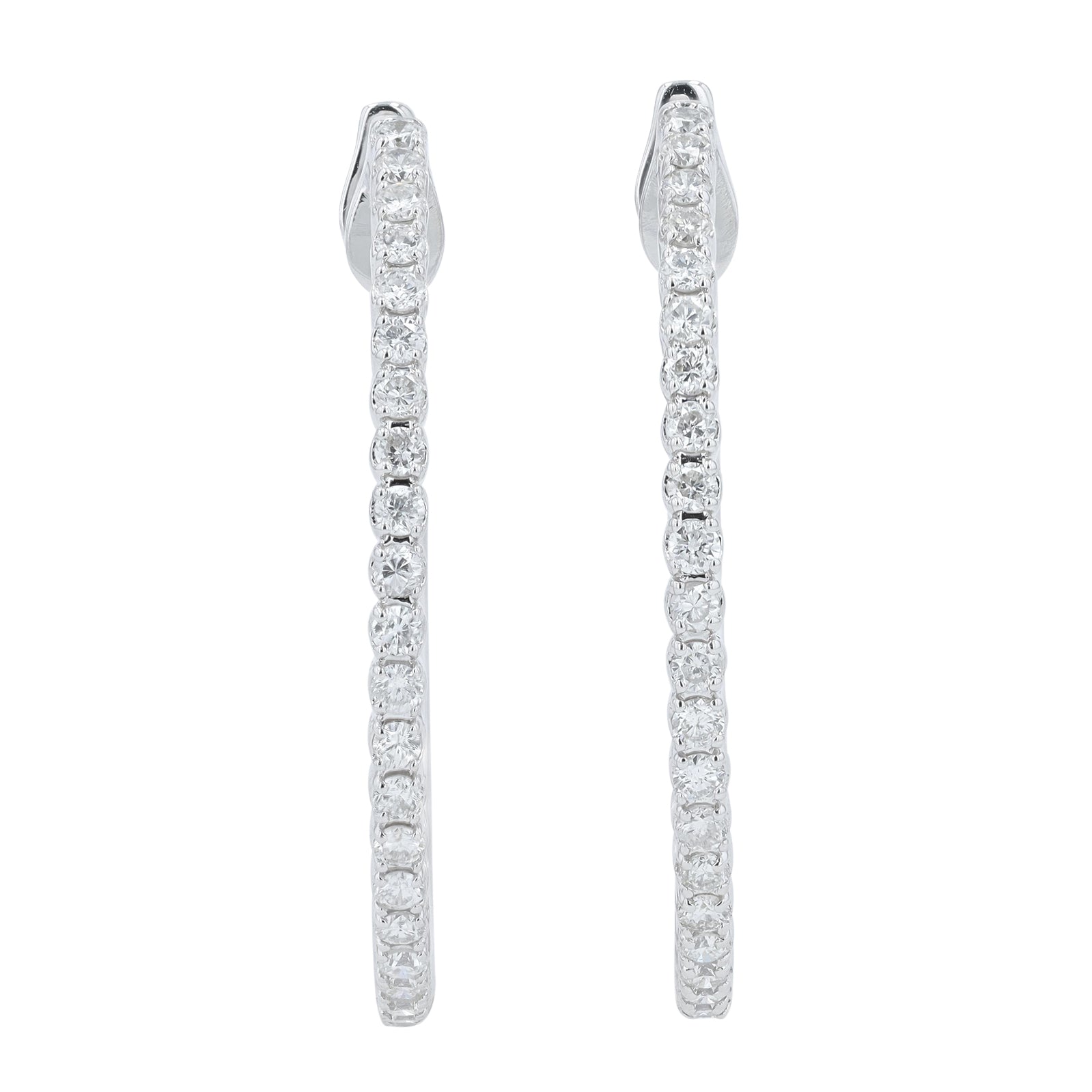 14K .50 CTW Diamond Hoops<p><strong>More Colors Available</p></strong>