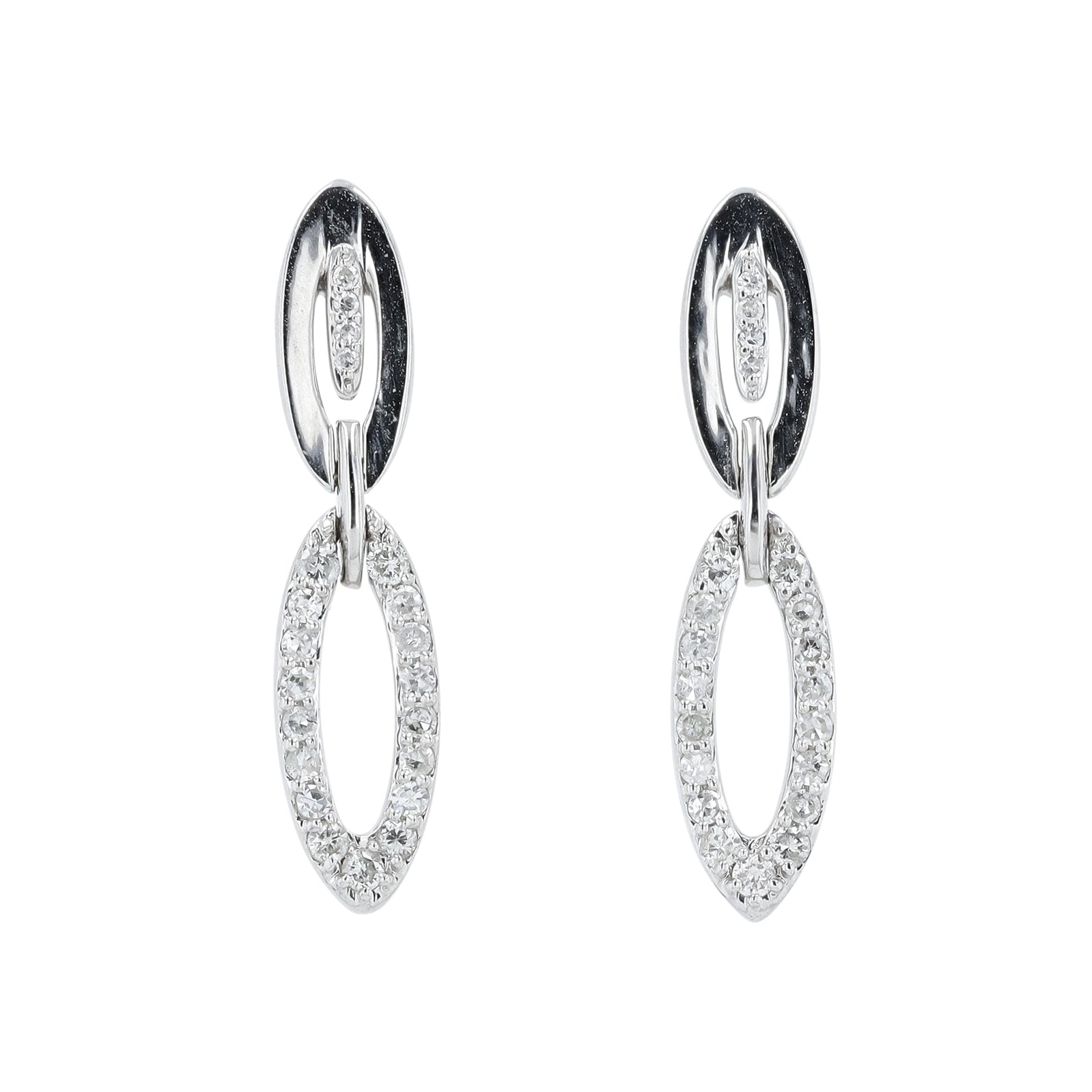 14K WG .27 CT Diamond Earrings