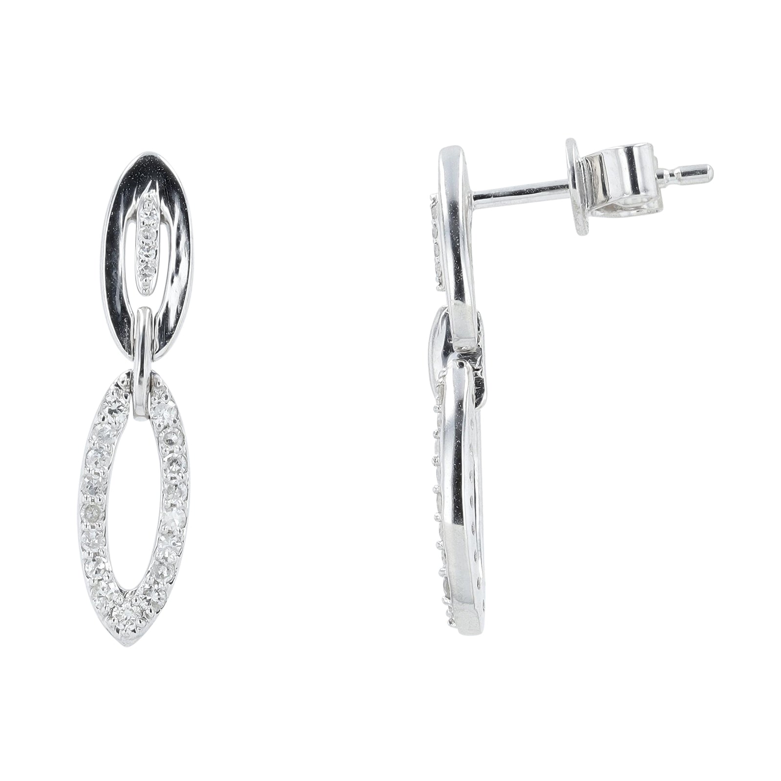 14K WG .27 CT Diamond Earrings