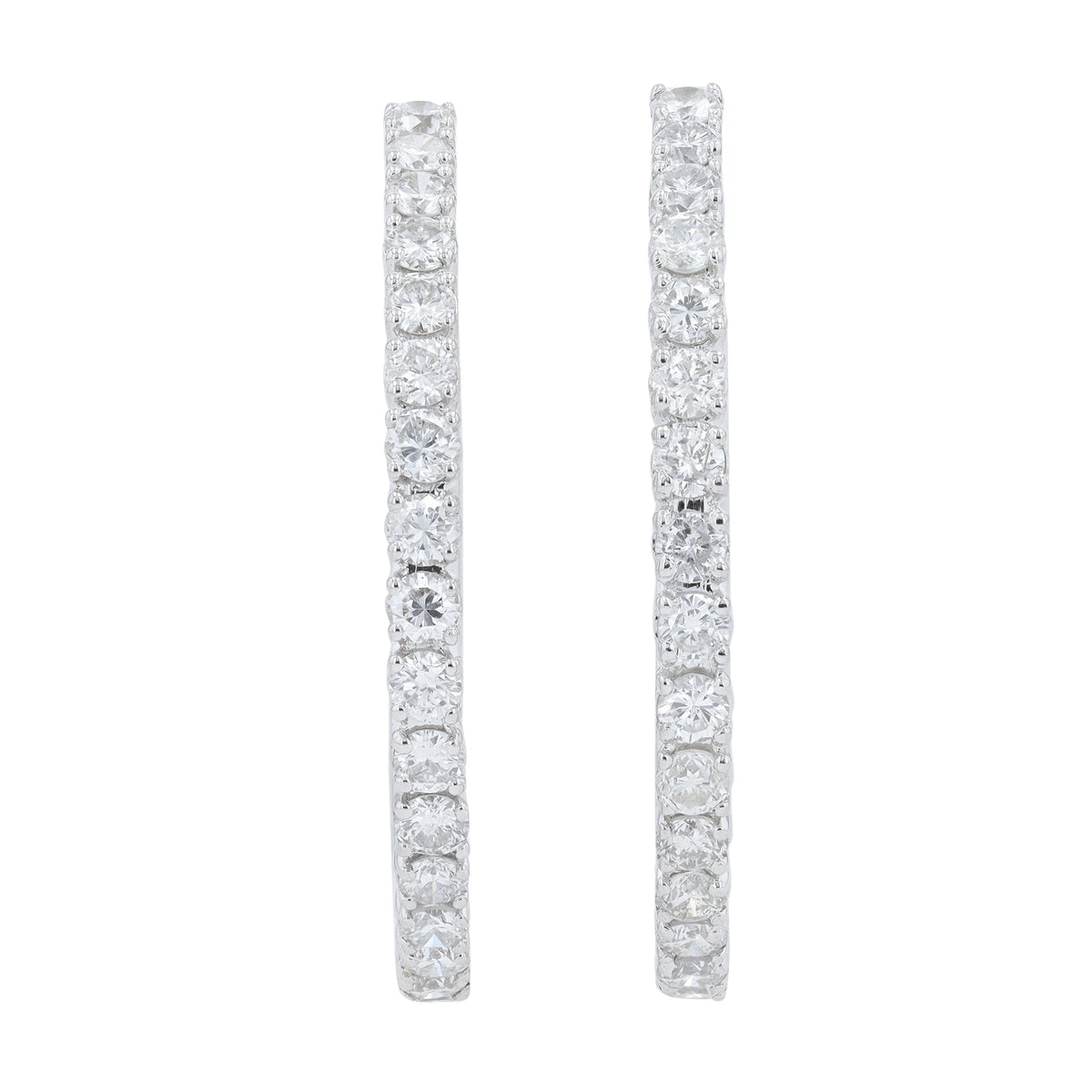 14K 1.07 CTW Diamond Hoops