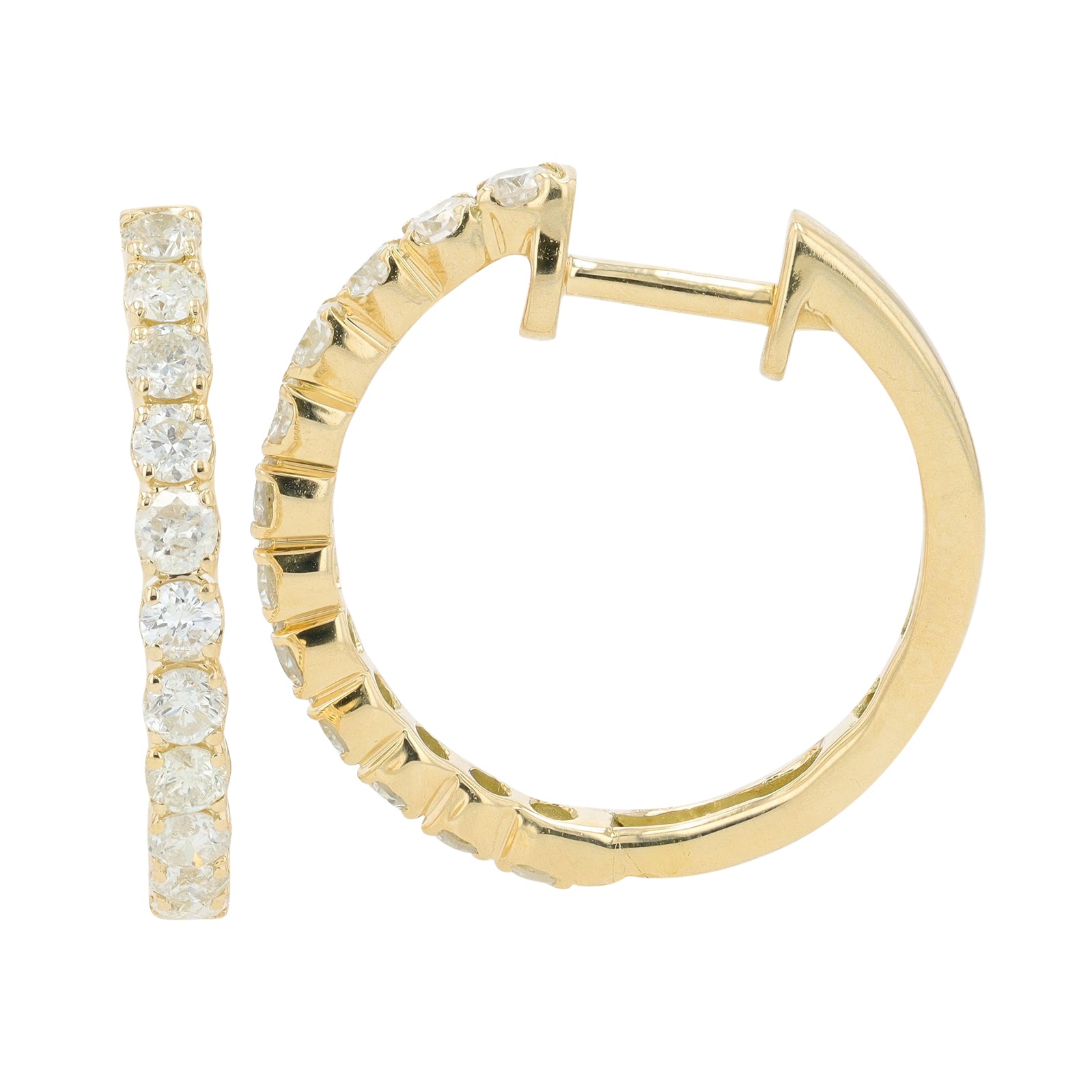 14K 0.80 CTW Diamond Hoops<p><strong>More Colors Available</p></strong>