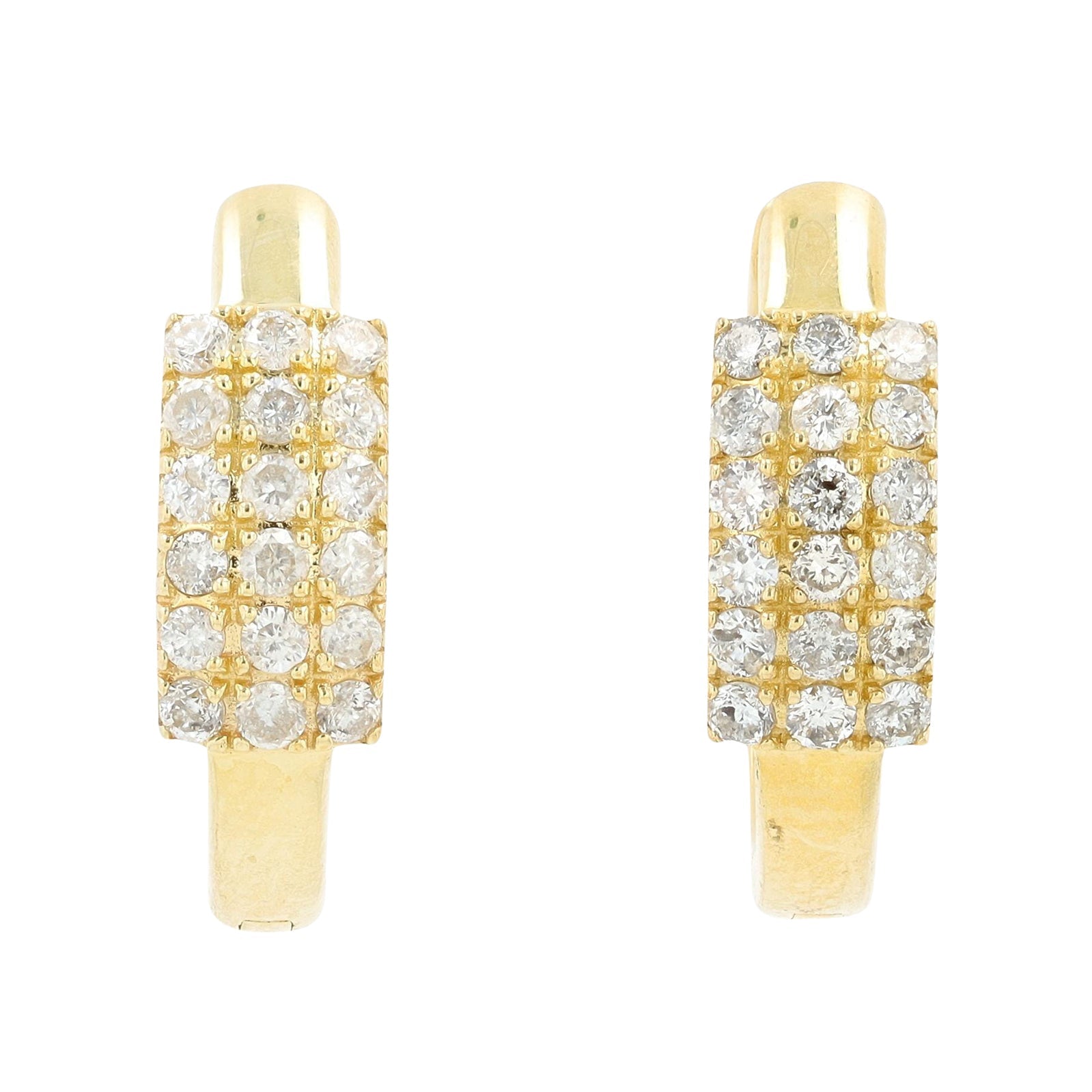10K YG .50 CTW Diamond Hoops