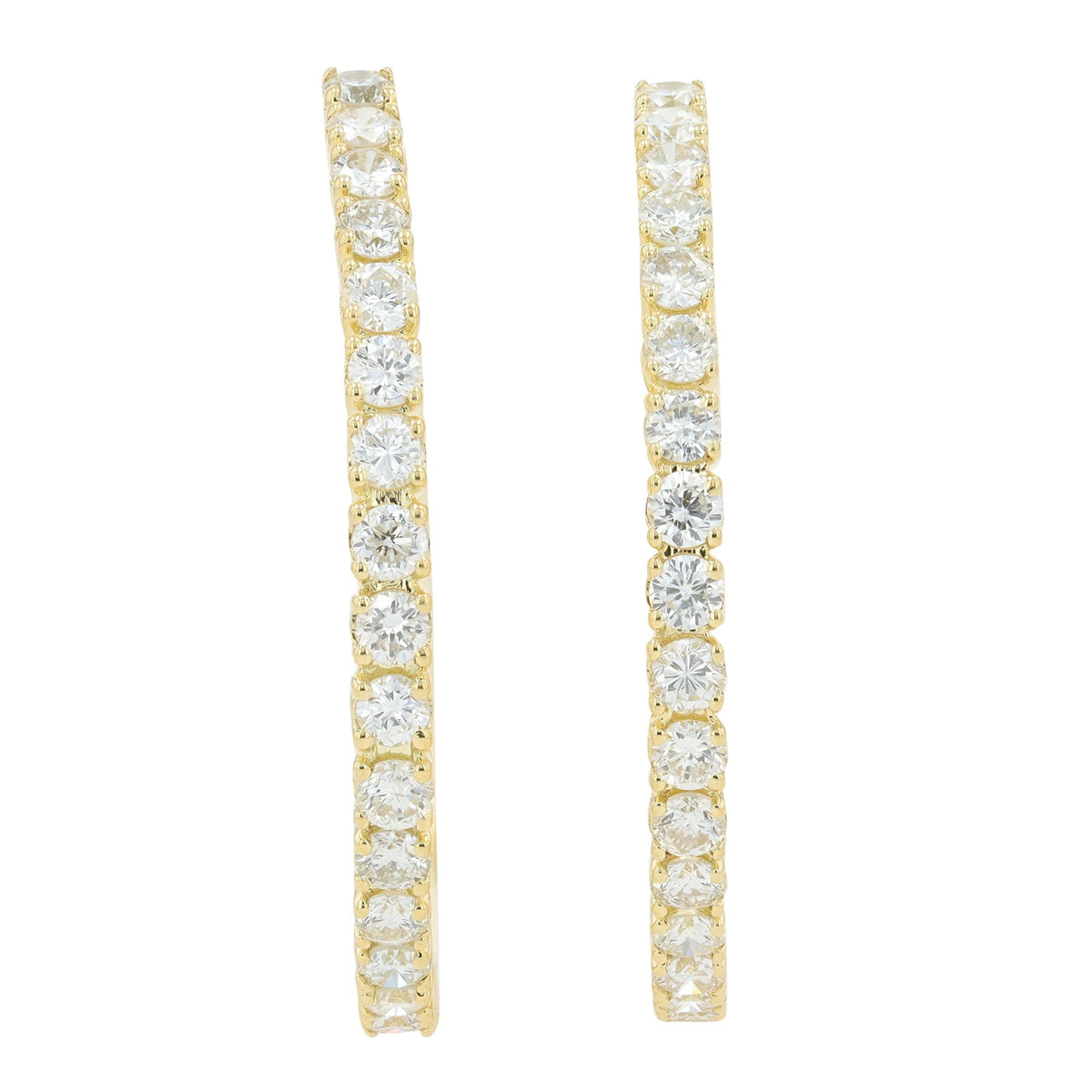 14K .50 CTW Diamond Hoops<p><strong>More Colors Available</p></strong>