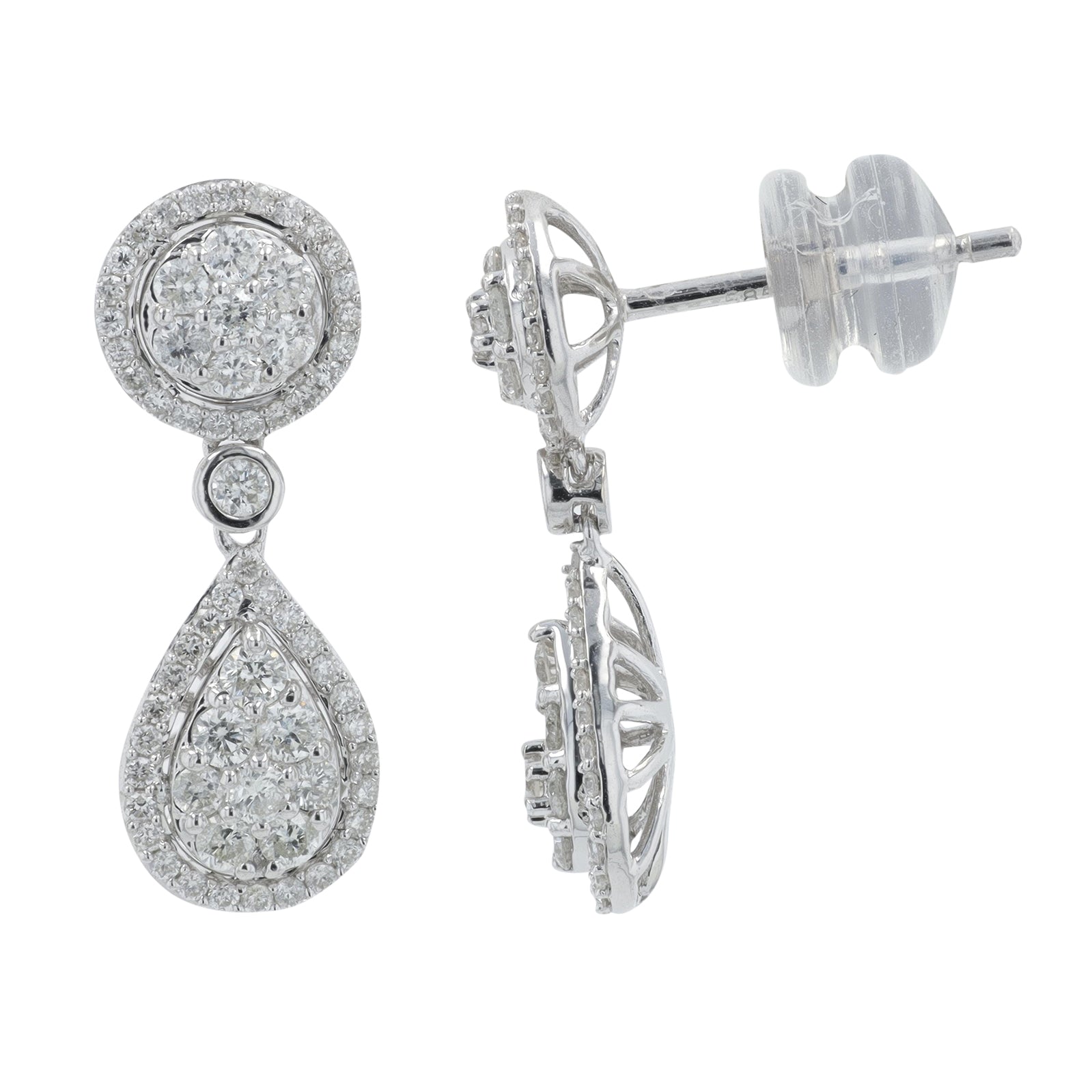 14K 0.82 CT Diamond Dangle Drop Earrings<p><strong>More Colors Available</p></strong>