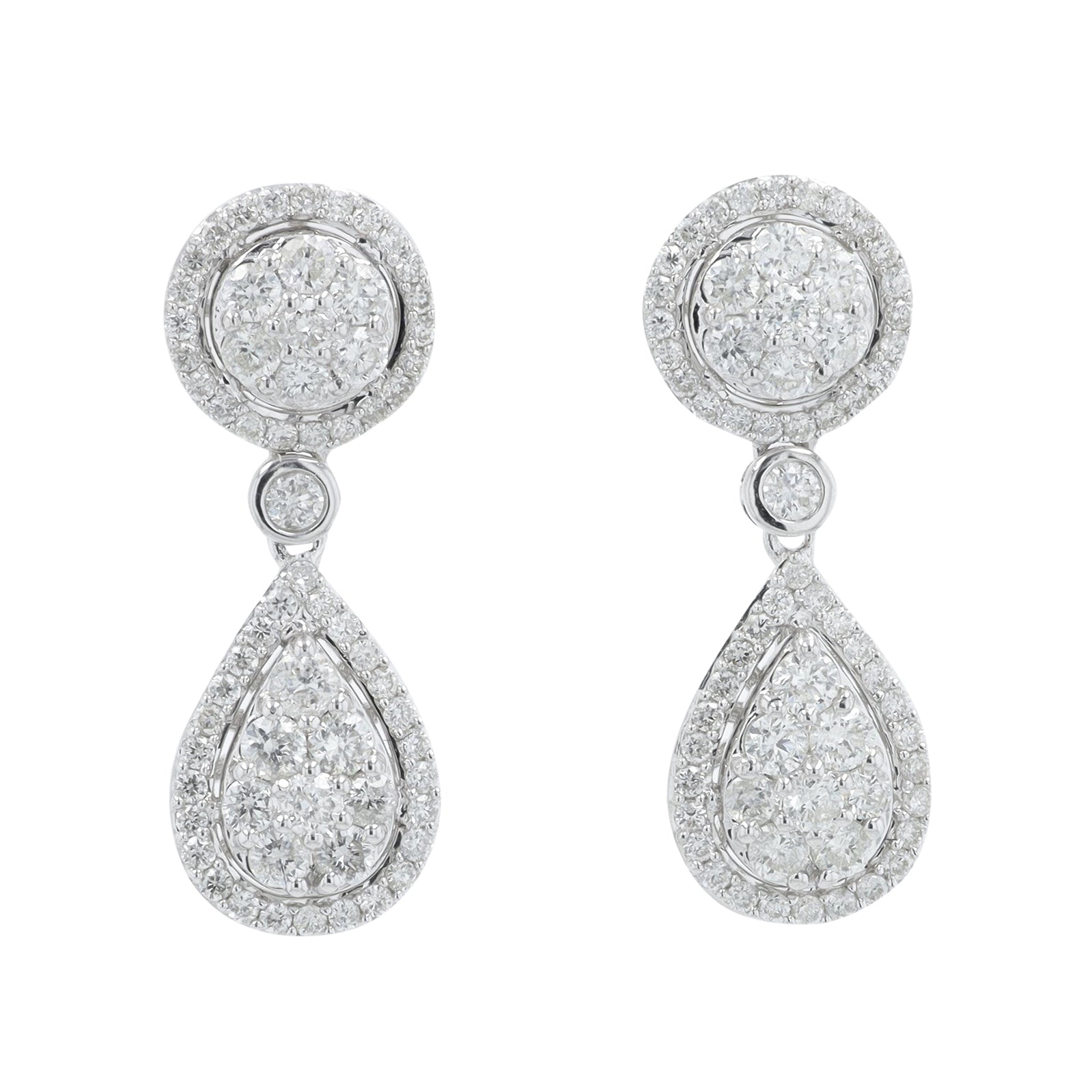 14K 0.82 CT Diamond Dangle Drop Earrings<p><strong>More Colors Available</p></strong>