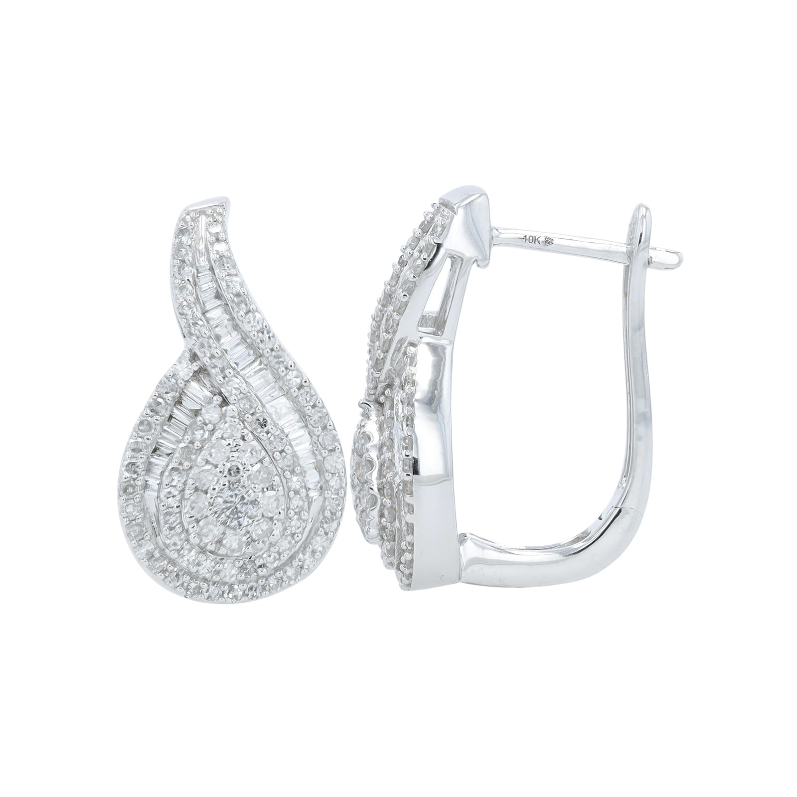 10K WG 1 CT Diamond Earrings