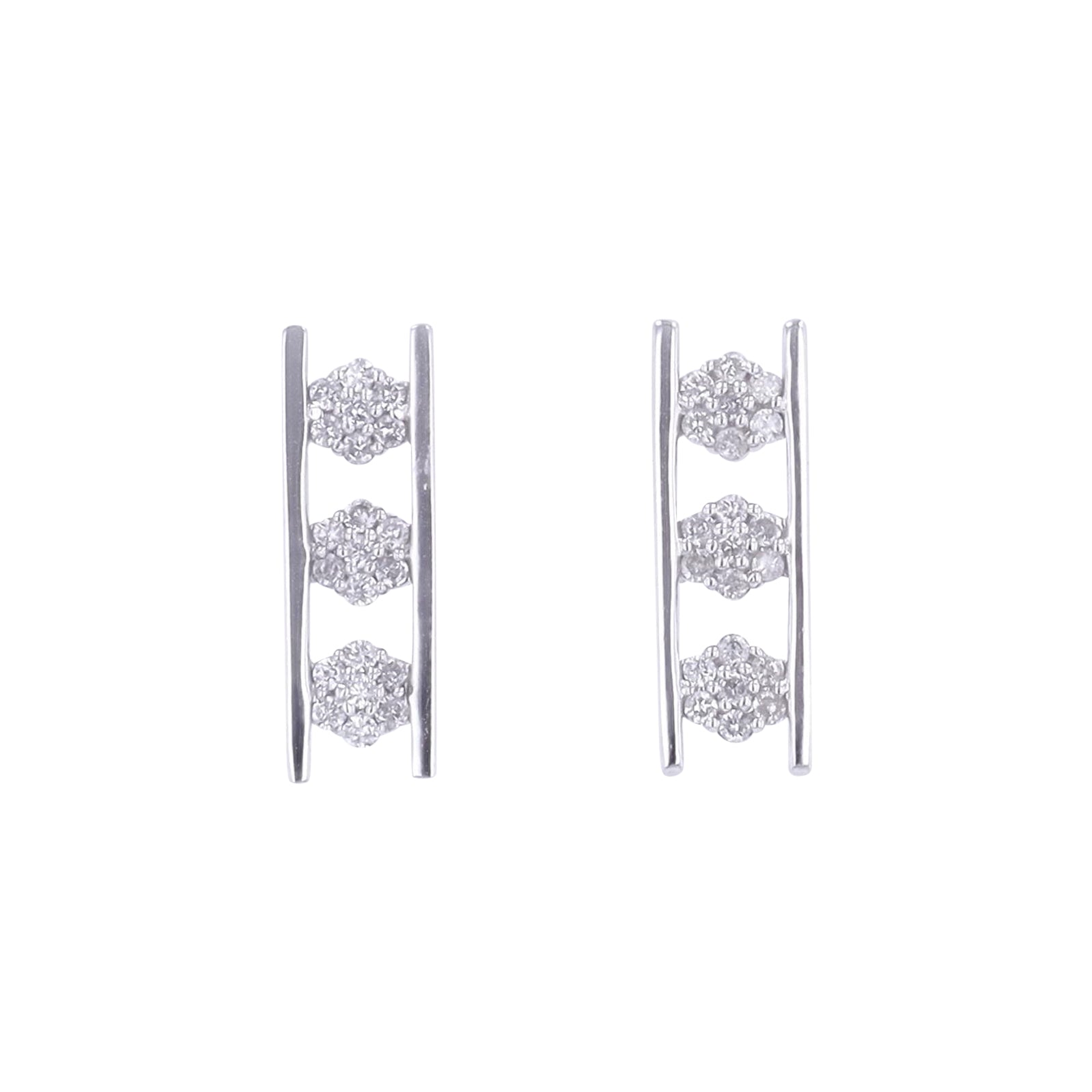10K WG .25 CTW Diamond Earrings