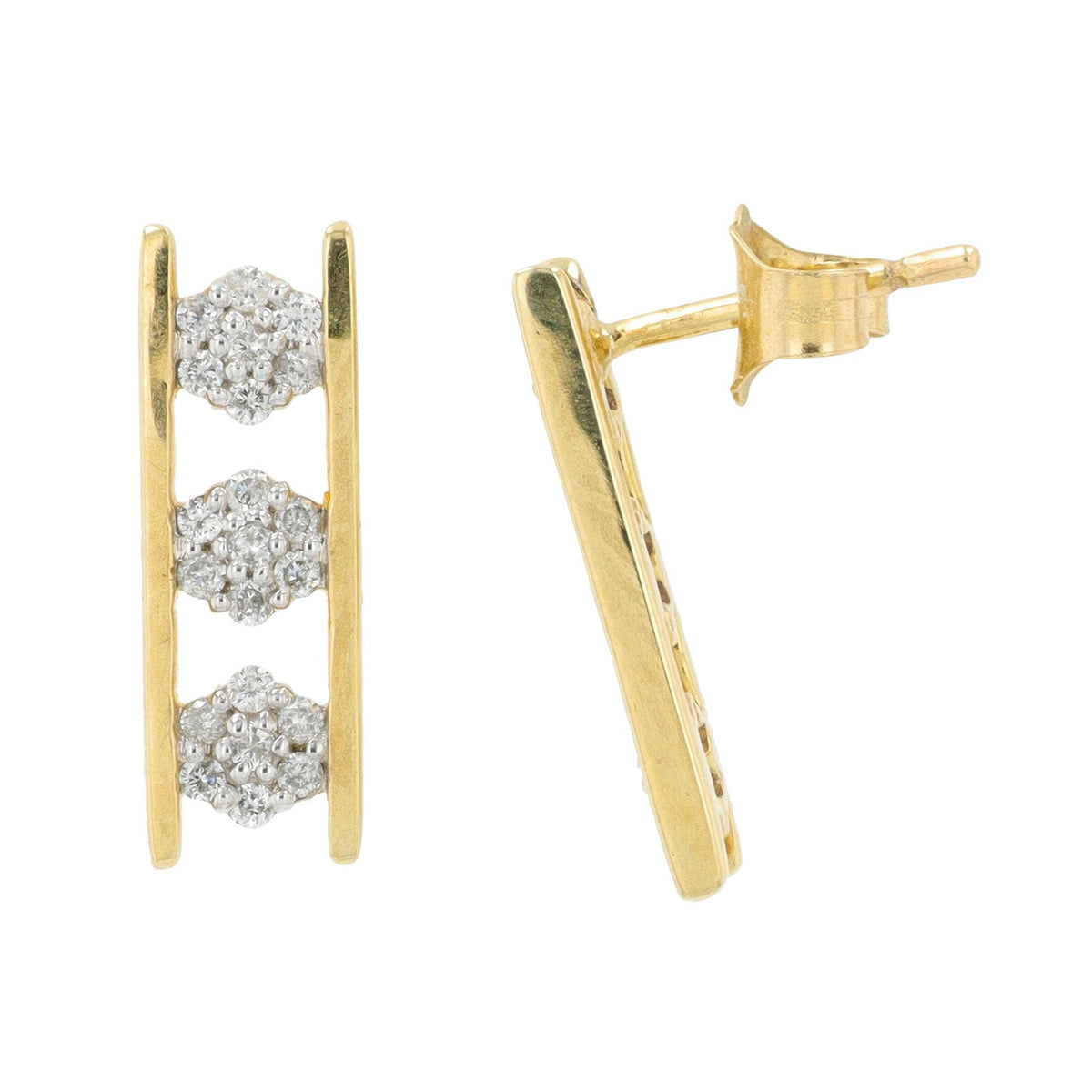 10K YG 0.25 CTW Diamond Earrings
