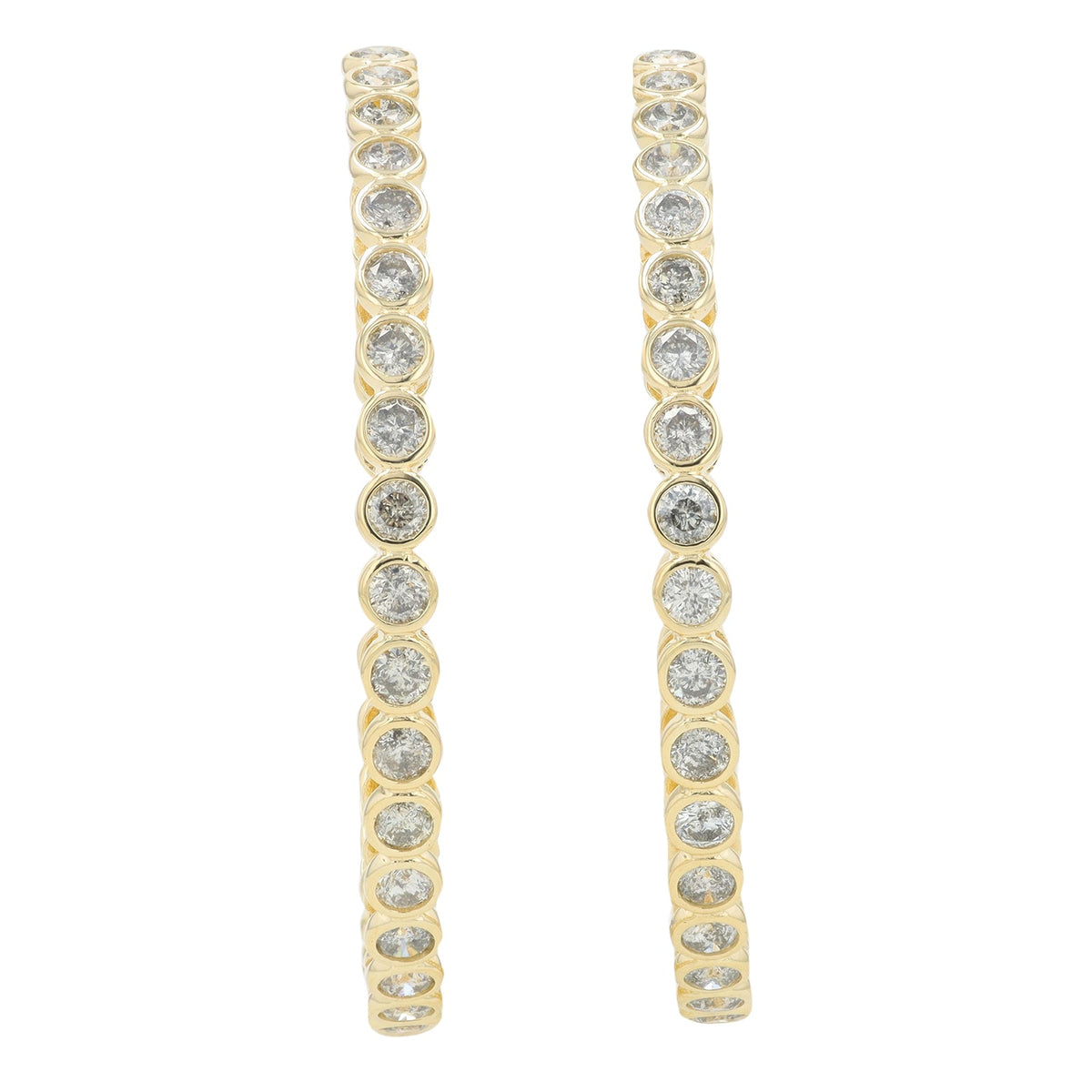 14K 2 CT Diamond Inside-Out Hoops<p><strong>More Colors Available</p></strong>