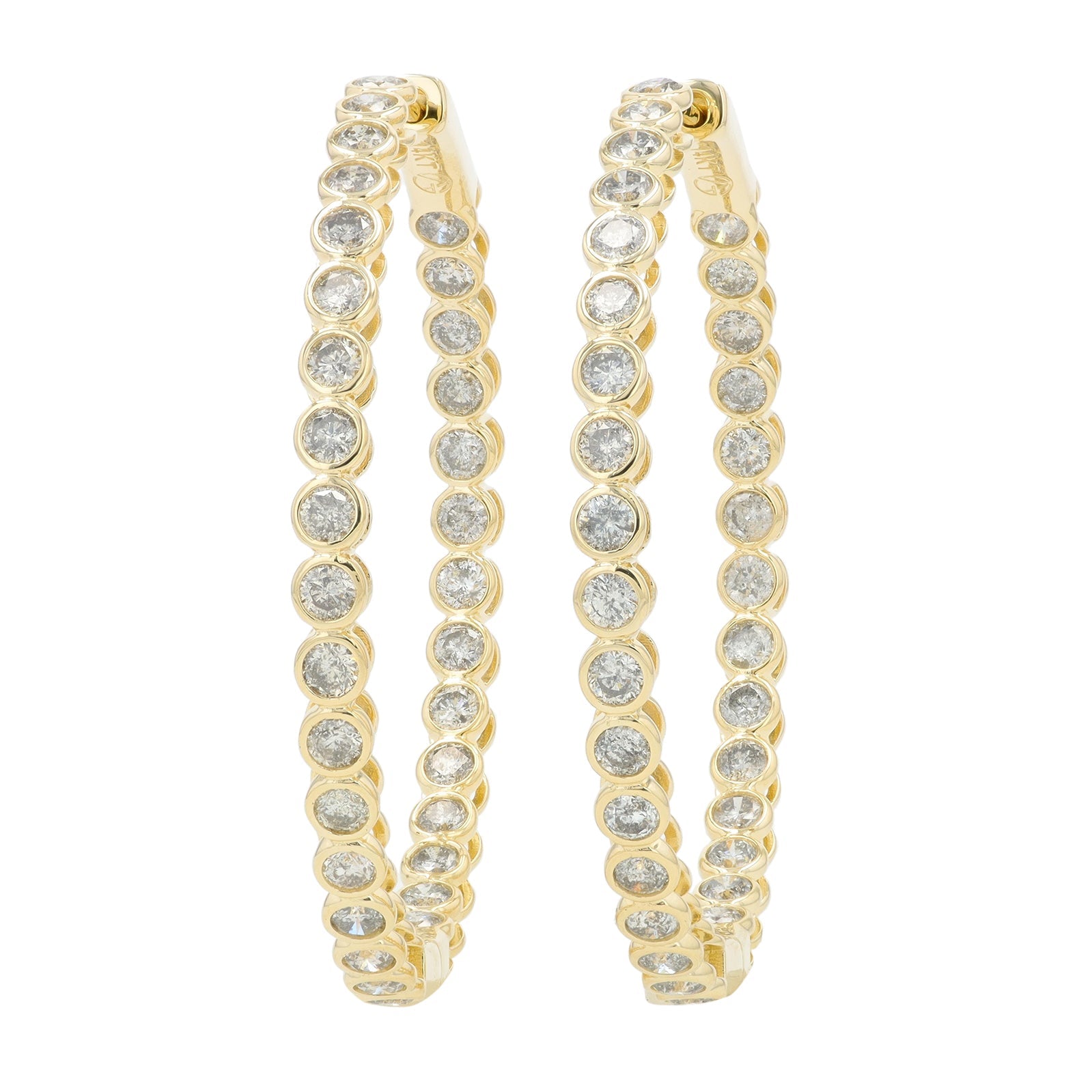 14K 2 CT Diamond Inside-Out Hoops<p><strong>More Colors Available</p></strong>