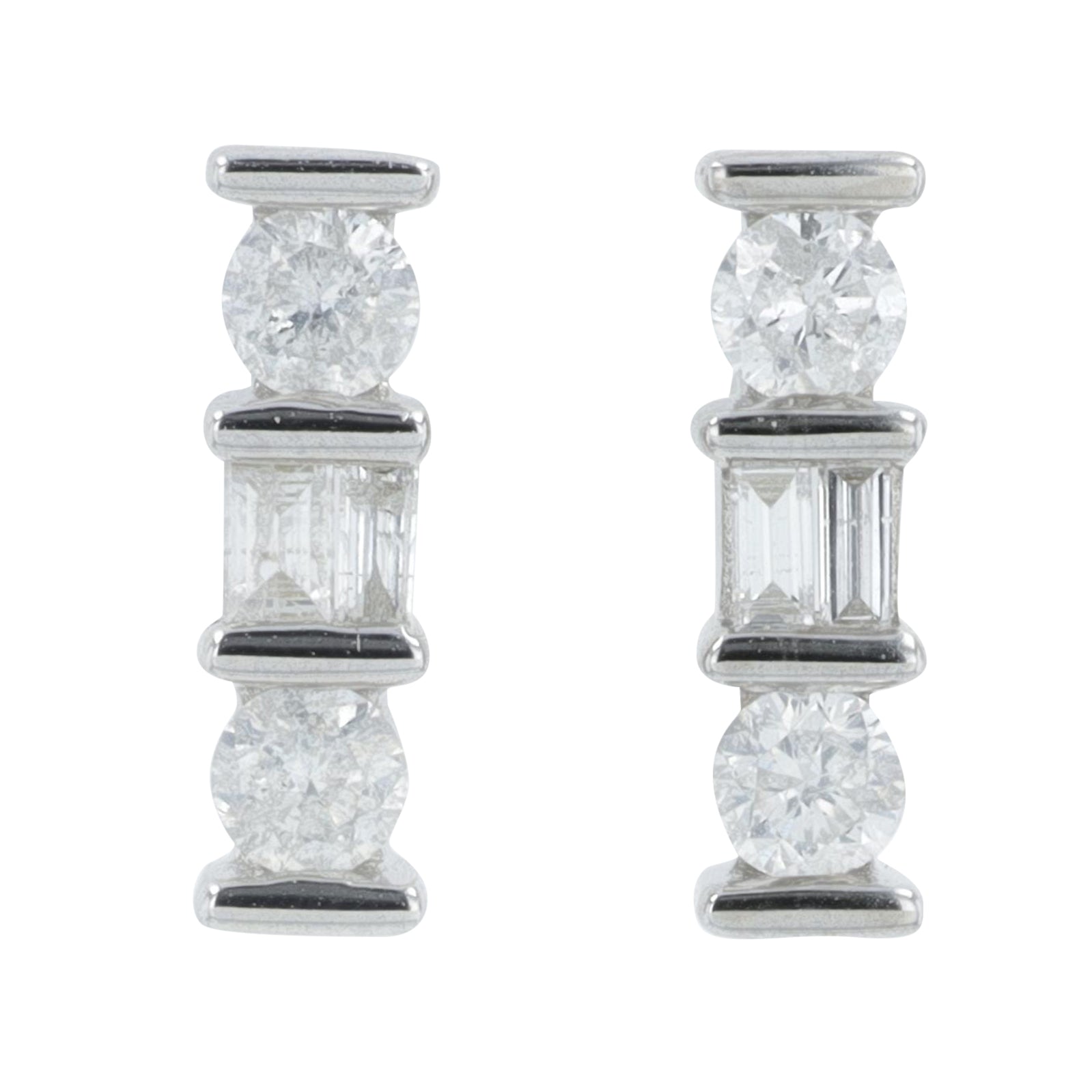 14K WG .40 CTW Diamond Earrings