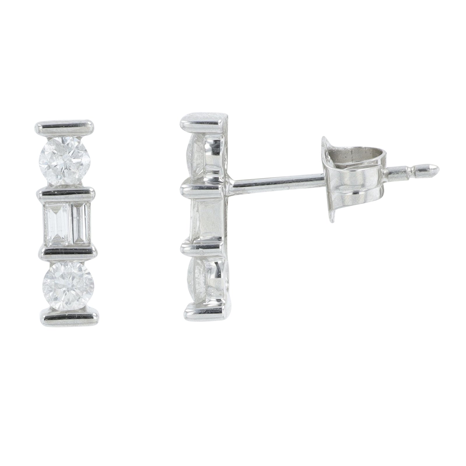 14K WG .40 CTW Diamond Earrings