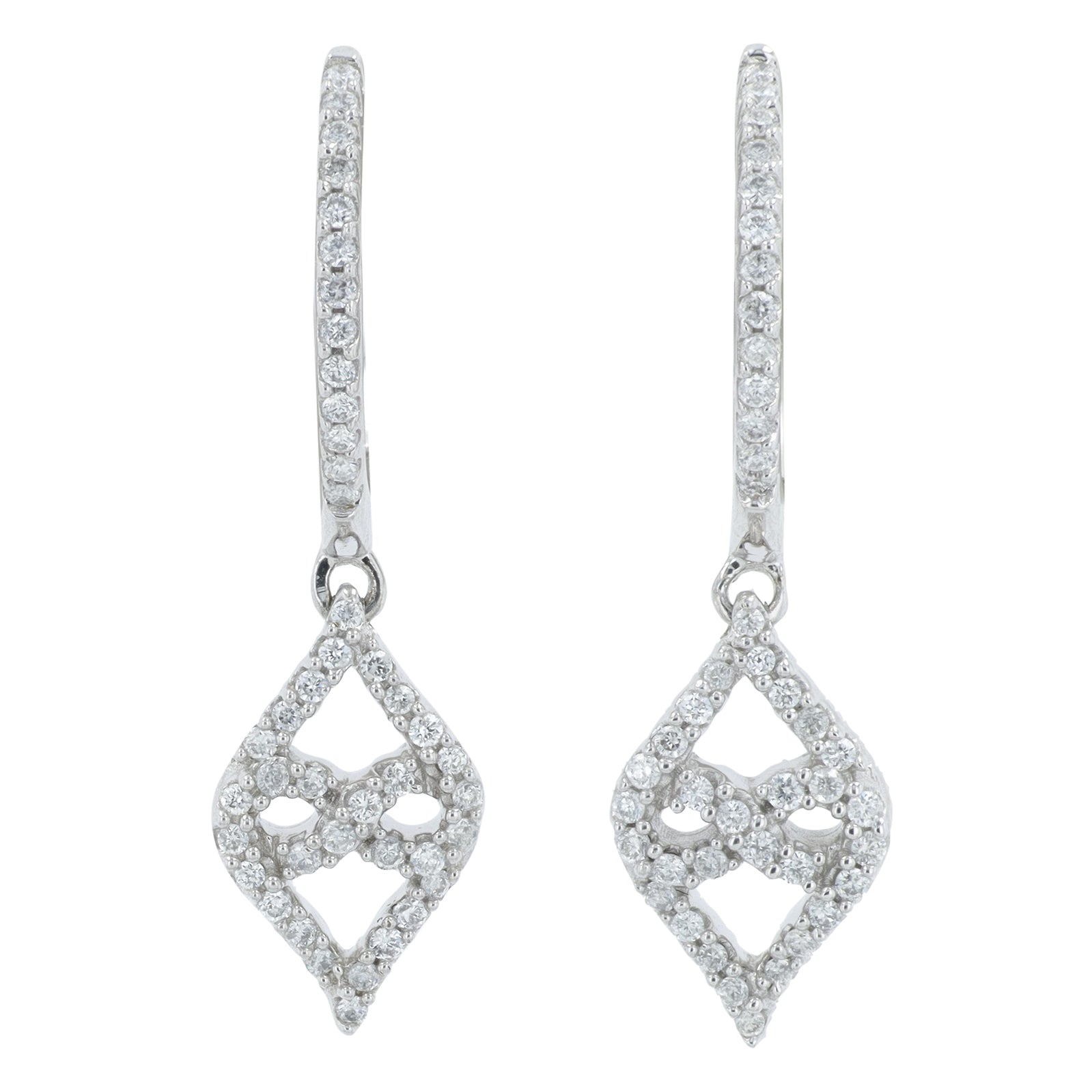 10K WG .20 CTW Diamond Earrings
