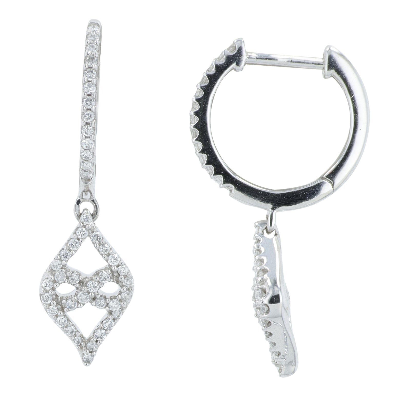 10K WG .20 CTW Diamond Earrings