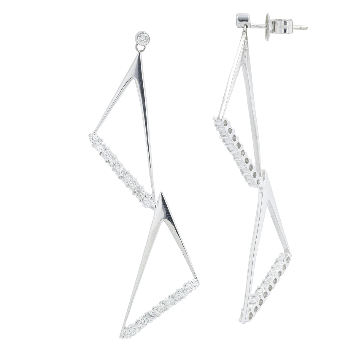 18K WG 1.50 CTW Diamond Earrings