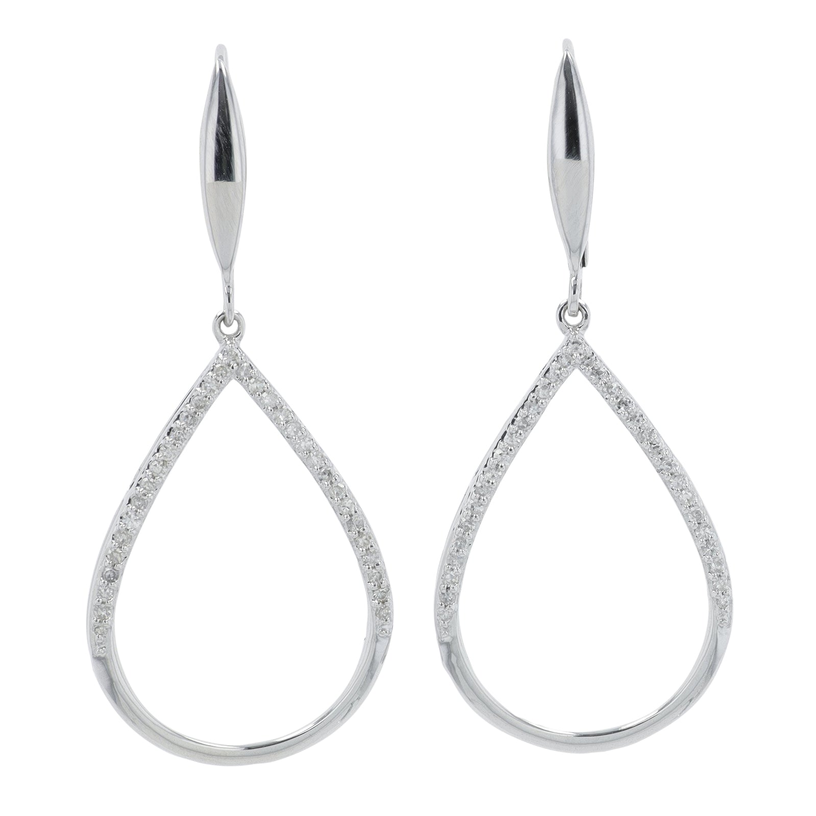 10K WG .25 CT Diamond Earrings