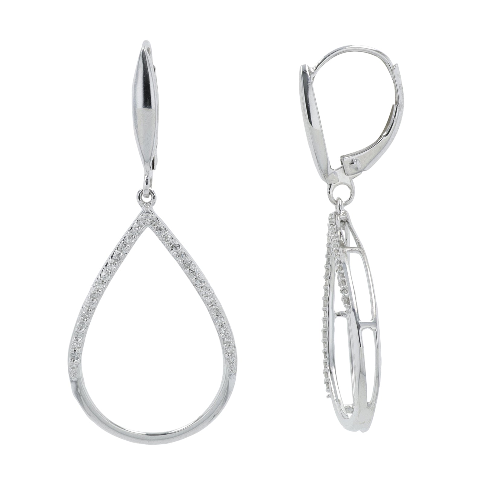 10K WG .25 CT Diamond Earrings