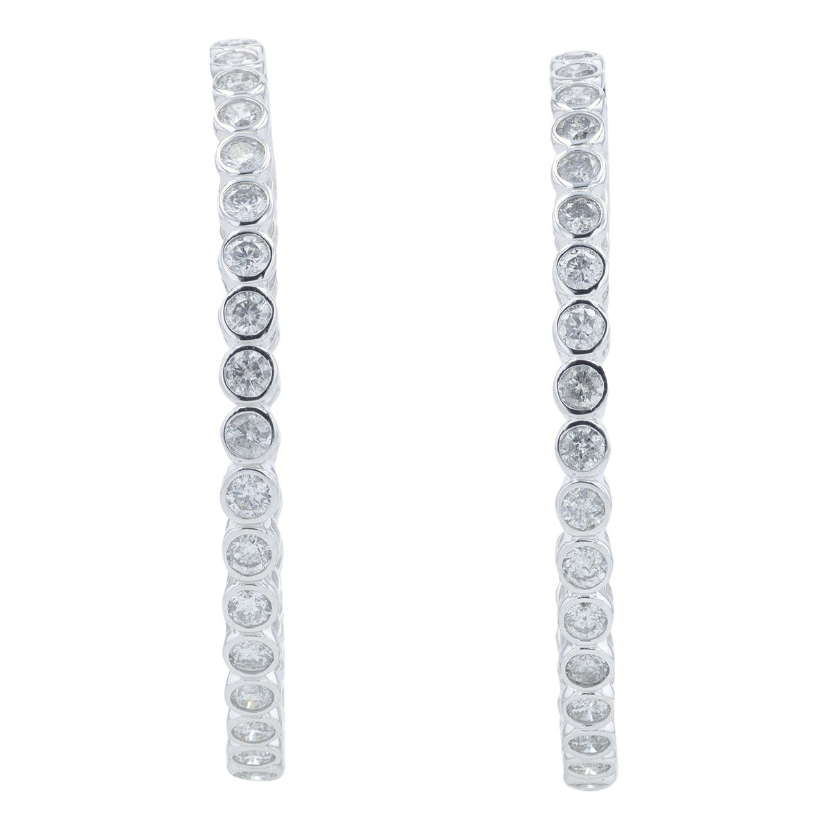 14K 2 CT Diamond Inside-Out Hoops<p><strong>More Colors Available</p></strong>
