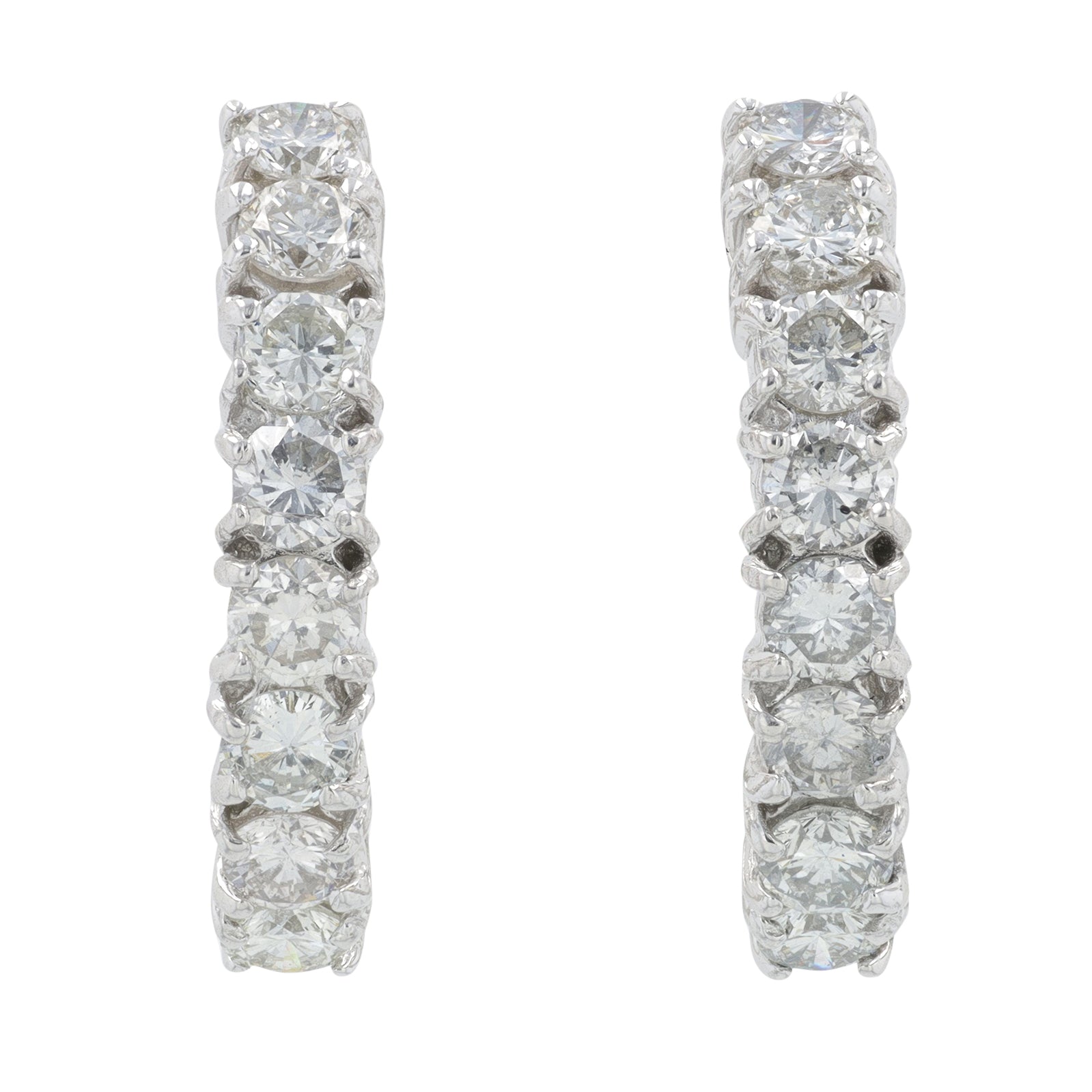 PT900 1.20 CTW Diamond Hoops