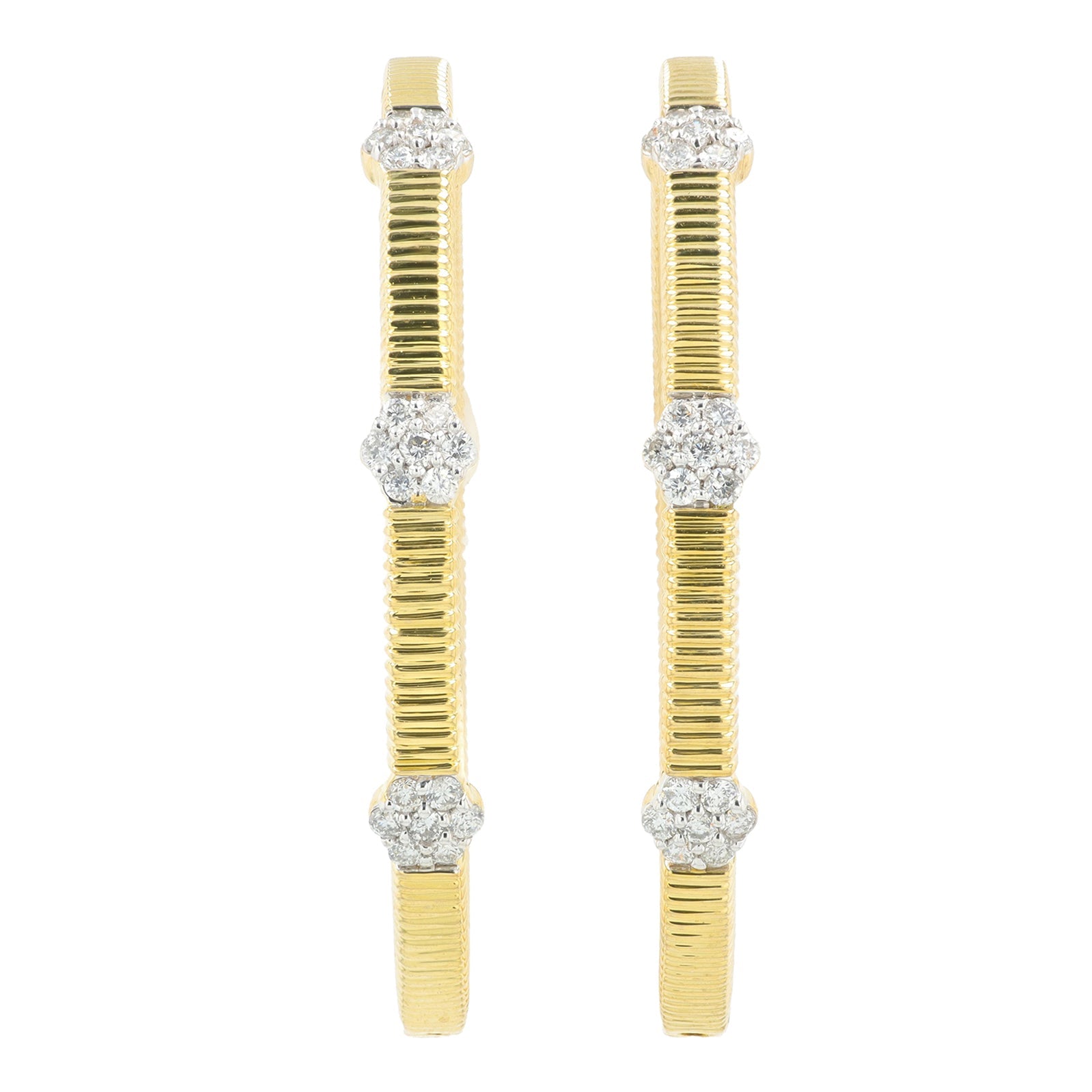 10K YG .50 CT Diamond Hoops