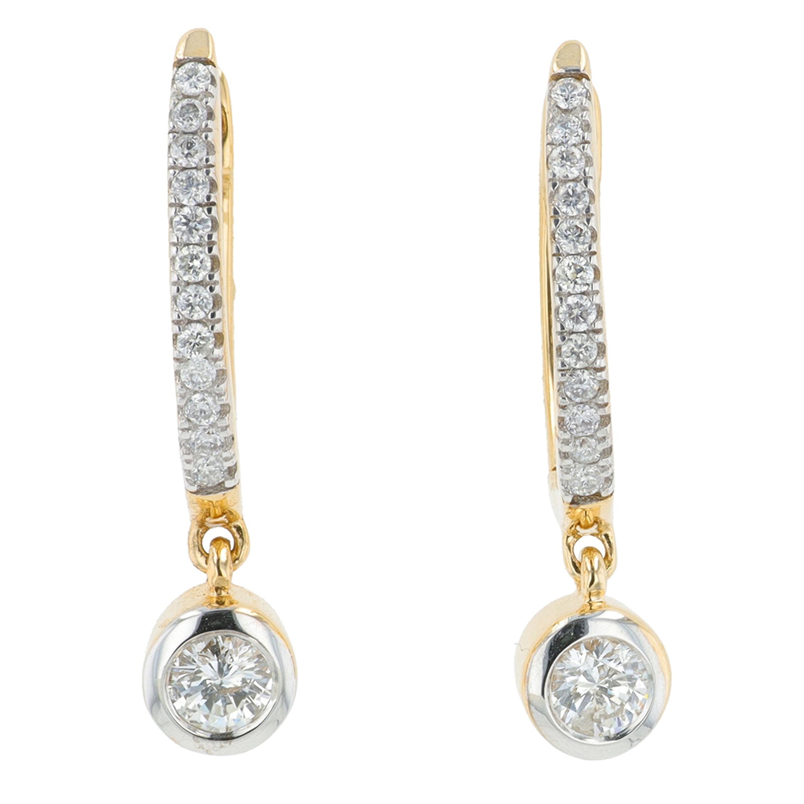 14K YG .35 CT Diamond Earrings