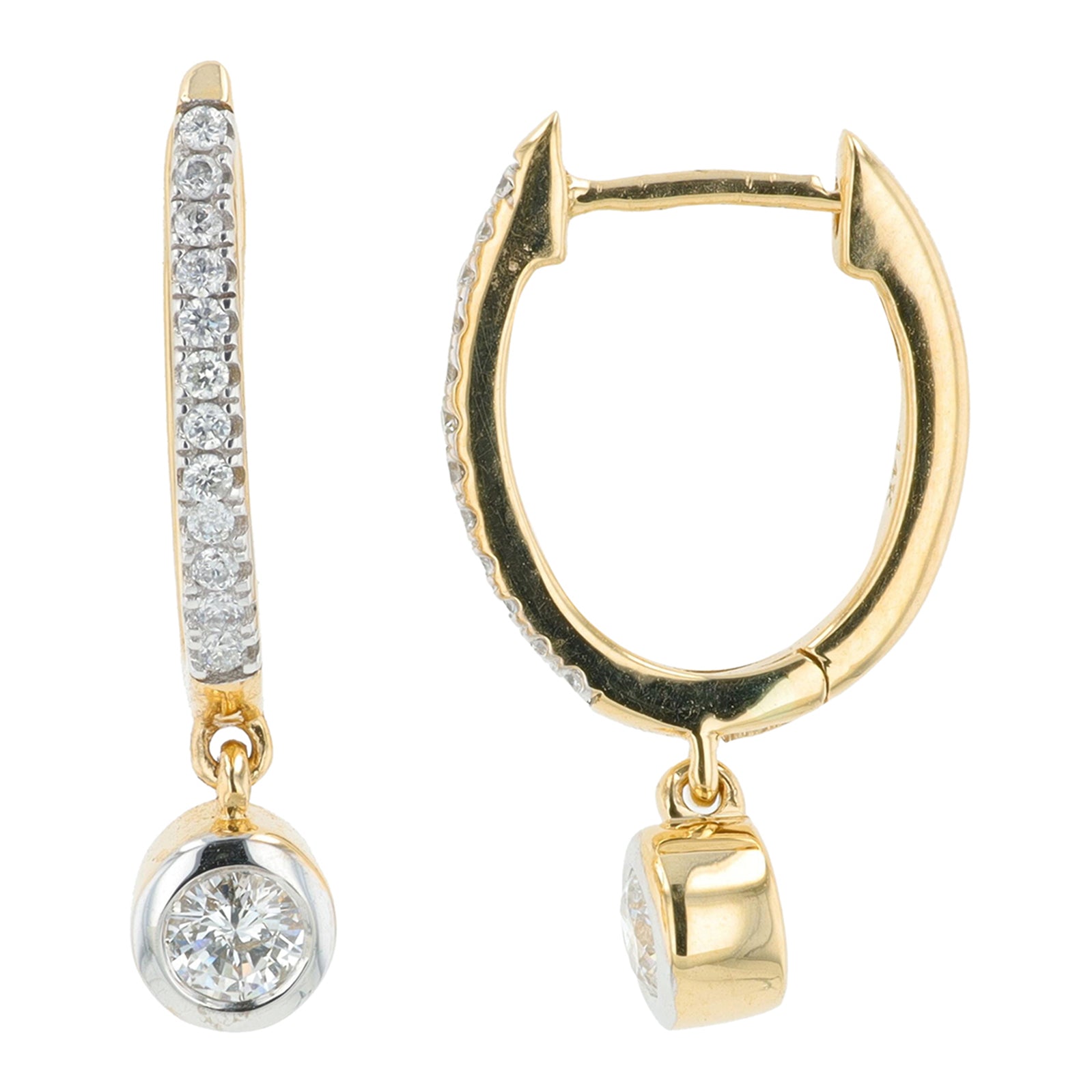 14K YG .35 CT Diamond Earrings