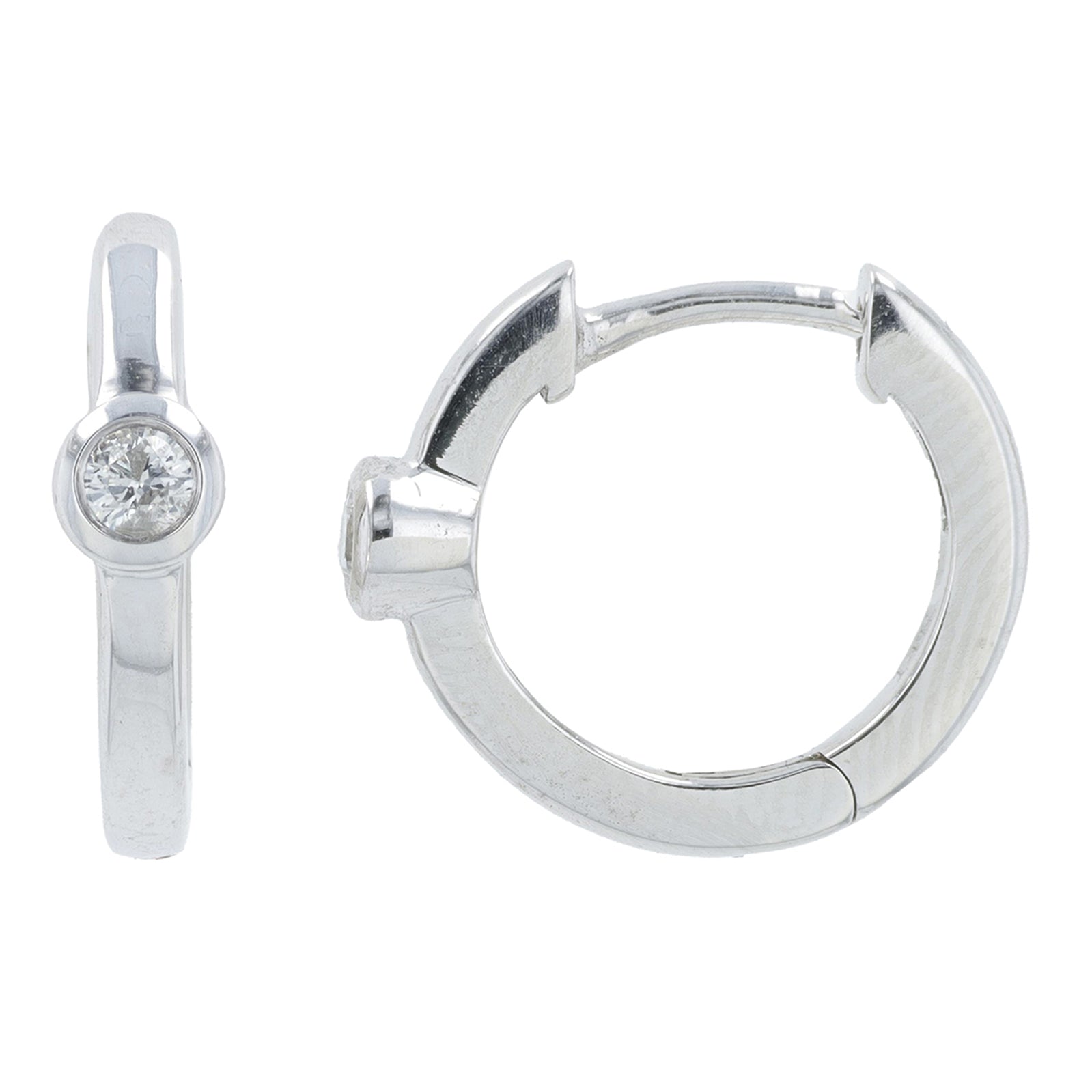 14K WG .10 CTW Diamond Huggies