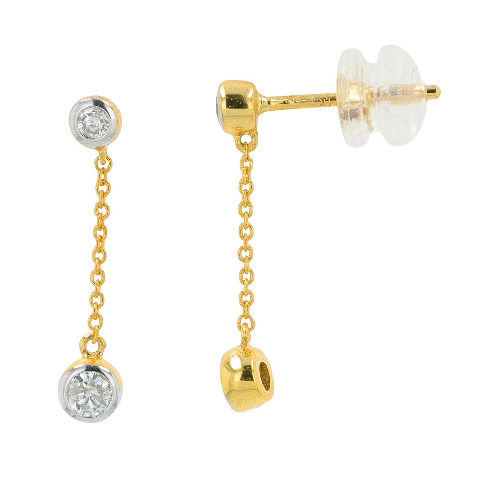 14K YG .27 CT Diamond Earrings
