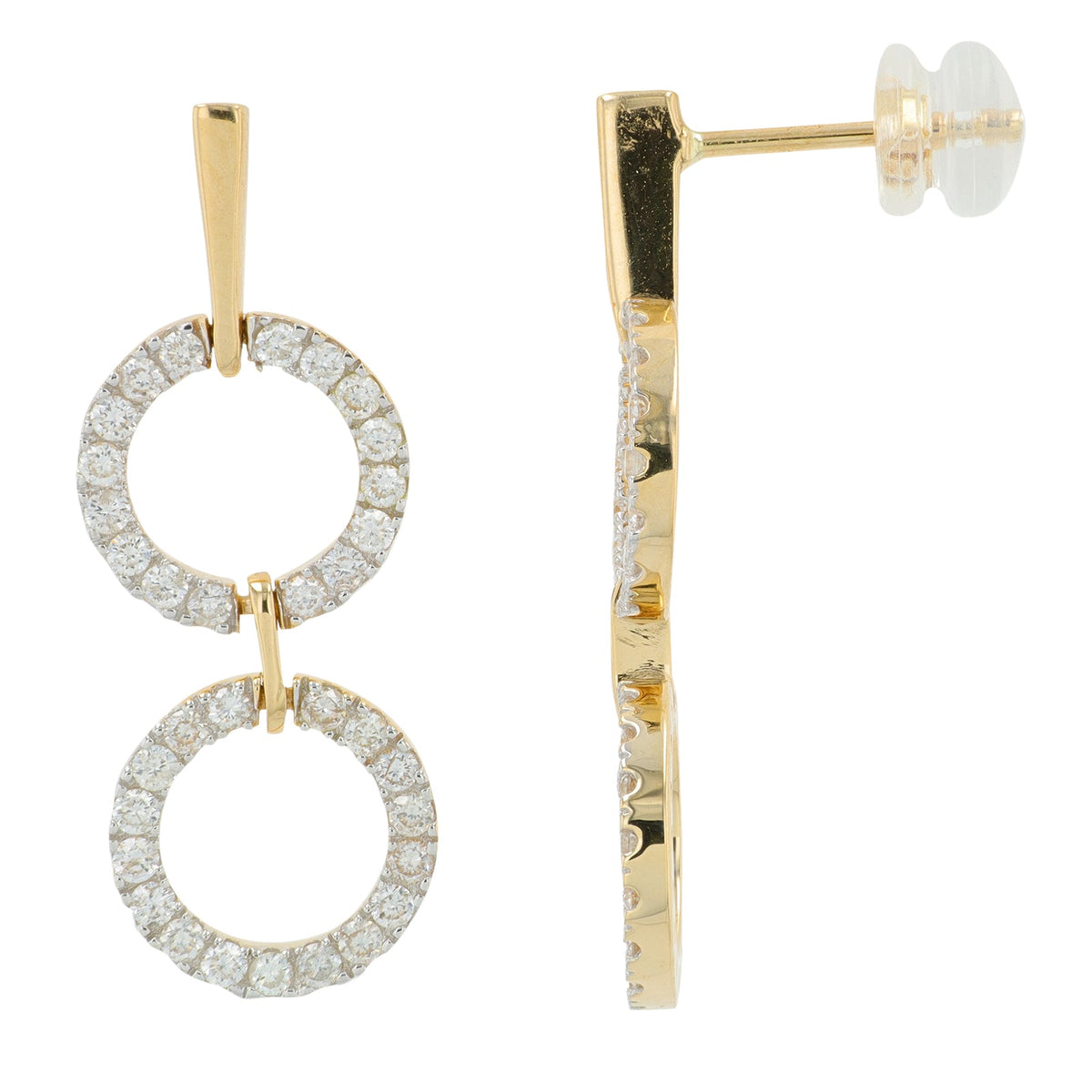 14K 1 CT Diamond Earrings<p><strong>More Colors Available</p></strong>