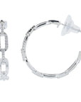 10K WG .17 CT Diamond C Hoops