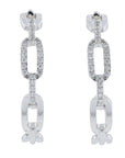10K WG .17 CT Diamond C Hoops