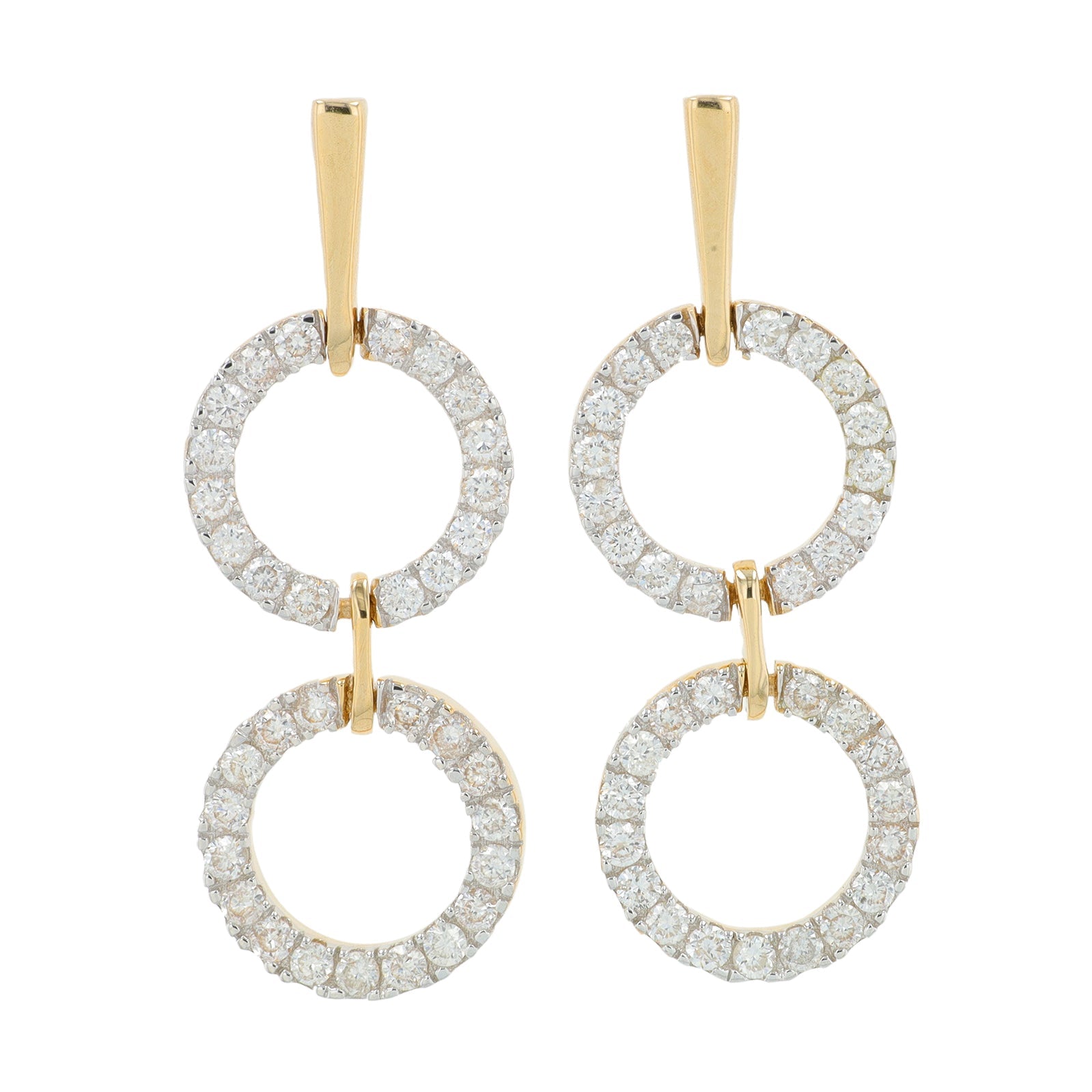 14K YG .86 CT Diamond Earrings