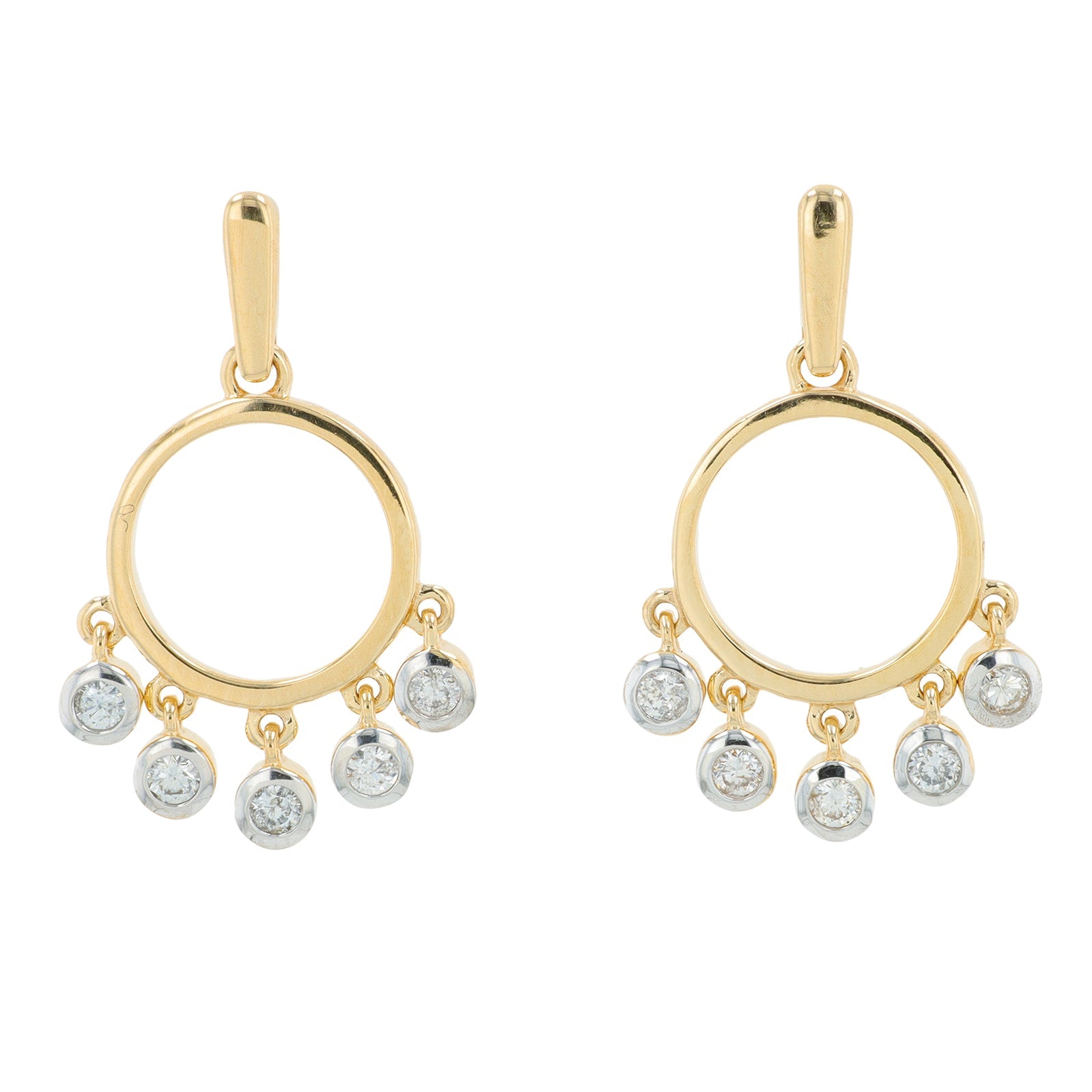 14K YG .22 CT Diamond Earrings
