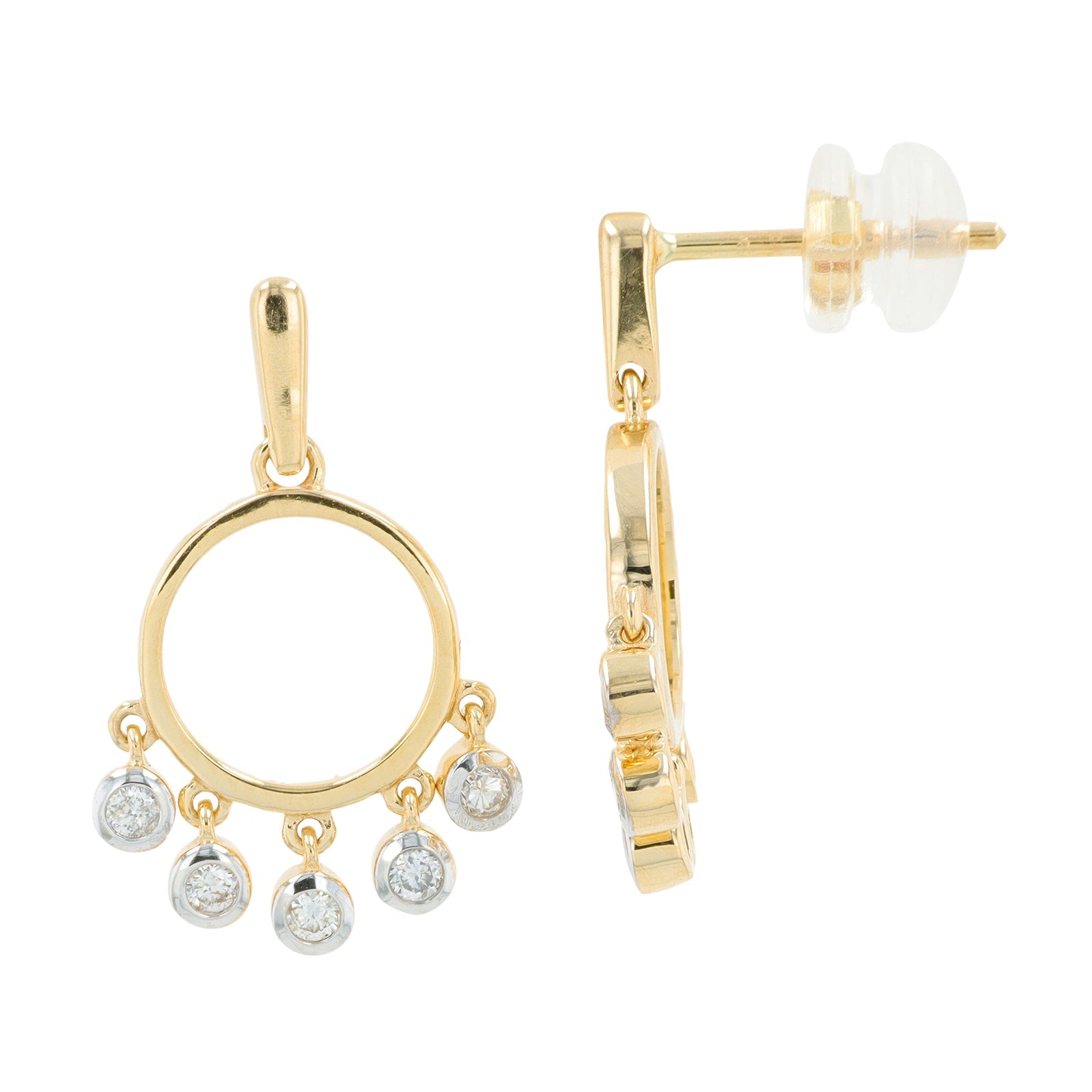 14K YG .22 CT Diamond Earrings