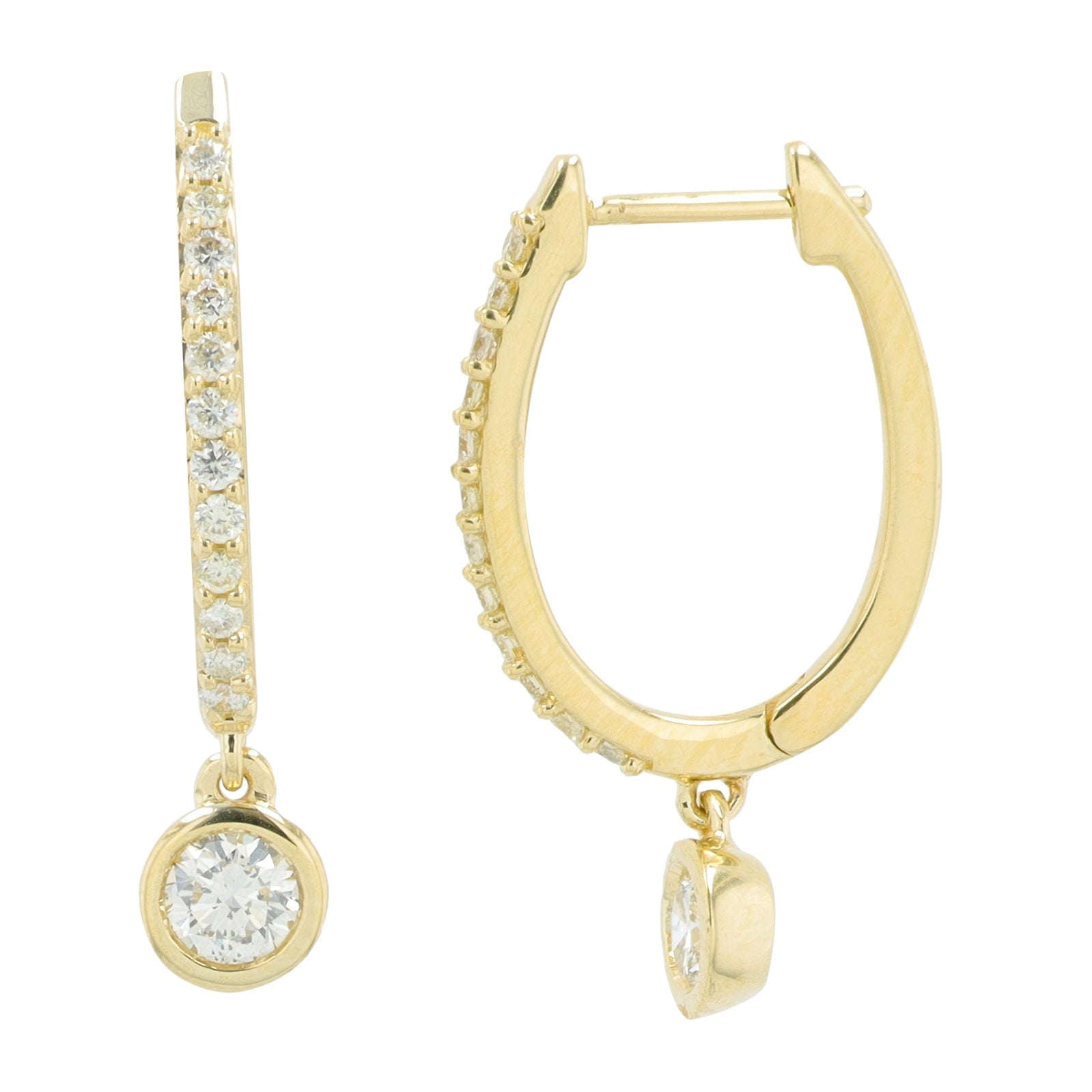 14K YG .36 CT Diamond Earrings