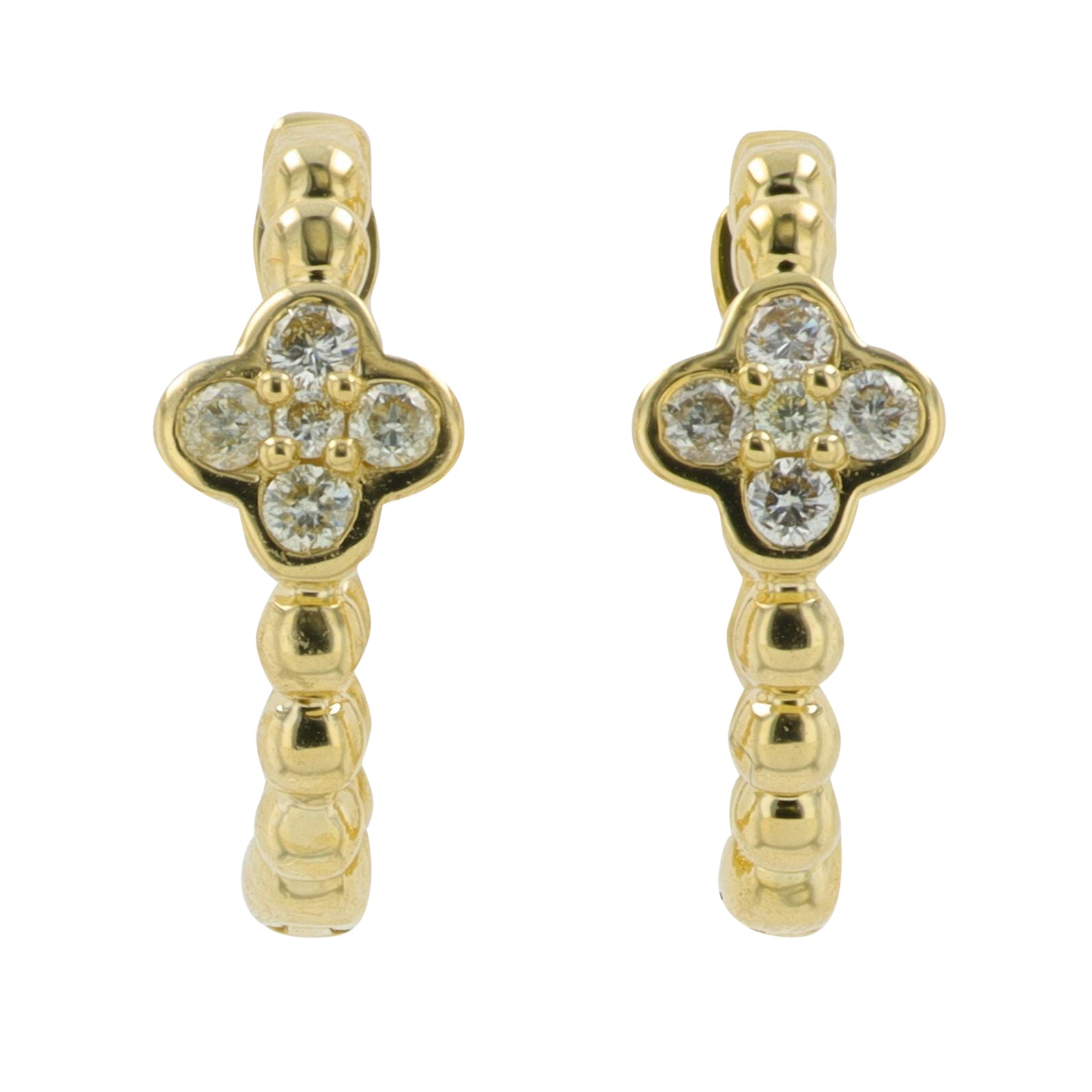 14K YG .13 CT Diamond Huggies