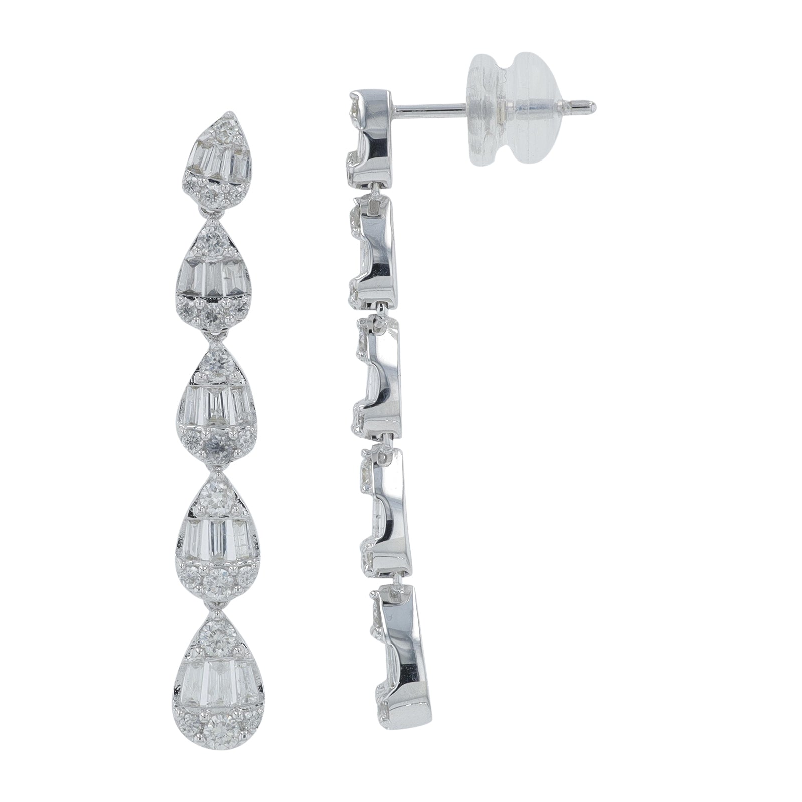 14K WG 1 CTW Diamond Earrings